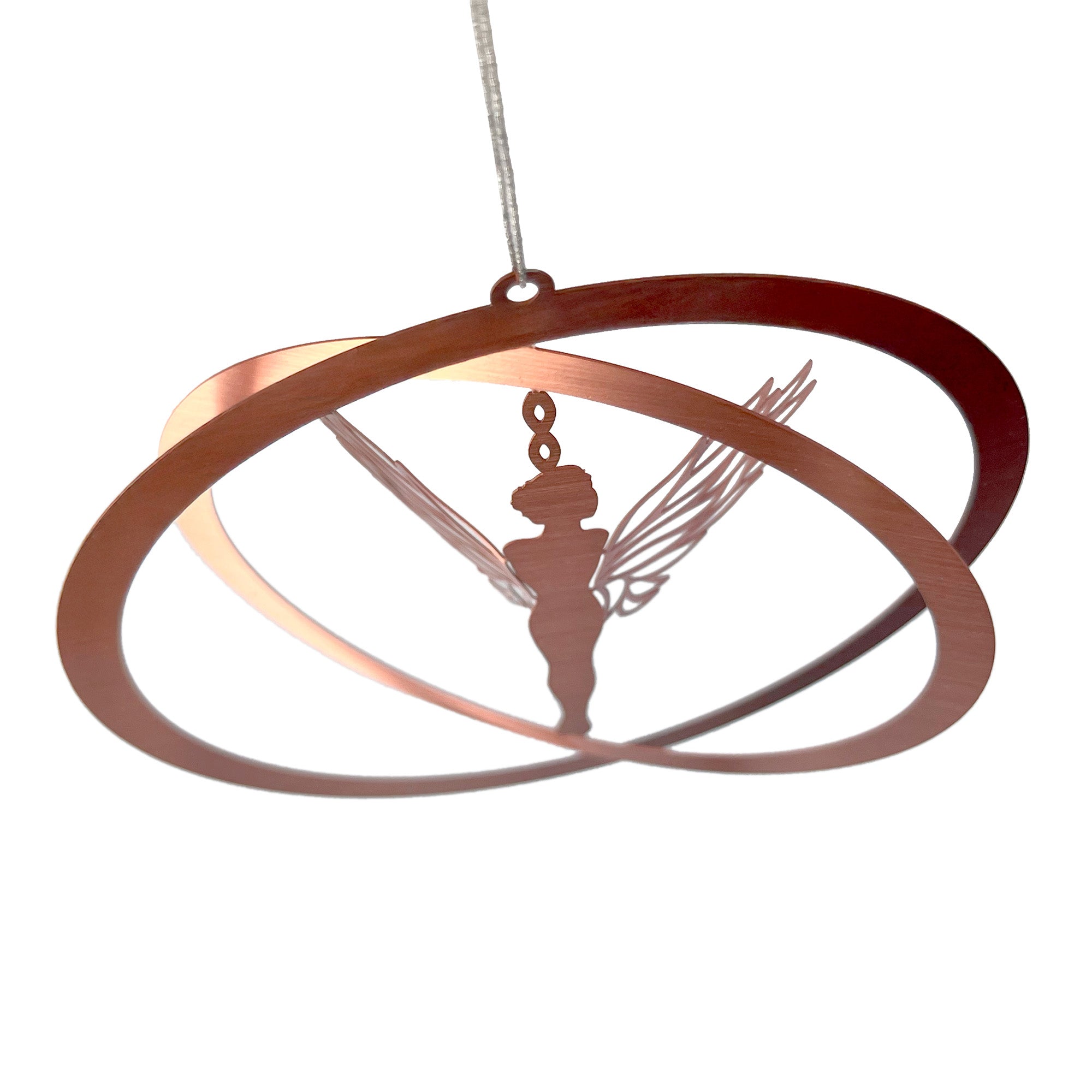 Guardian Angel Brushed Rose Gold Ornament