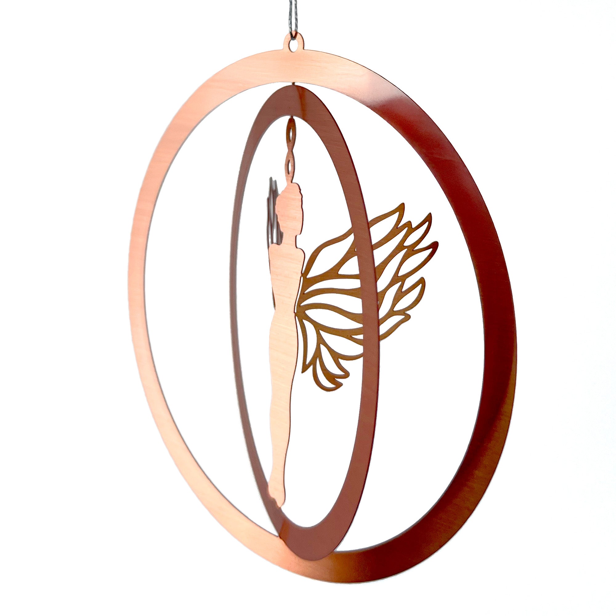 Fairy Brushed Rose Gold Metal Ornament