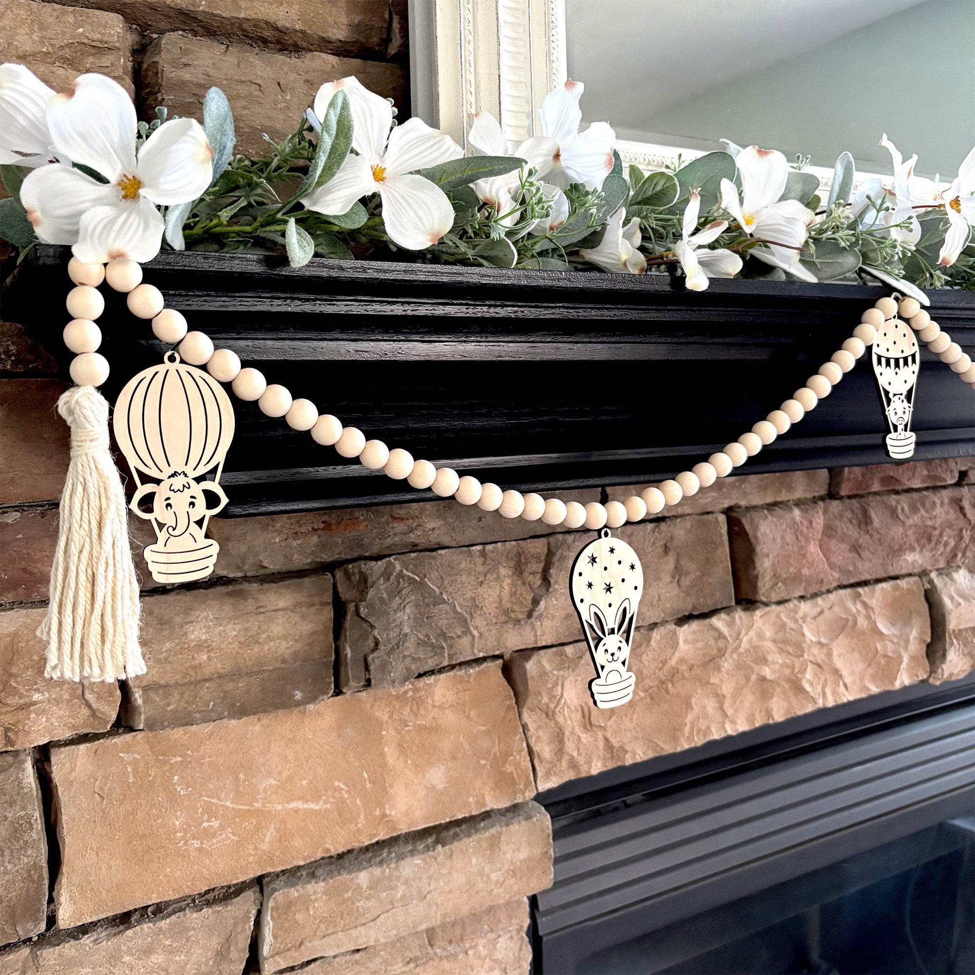 Wood Baby Animal Charms
