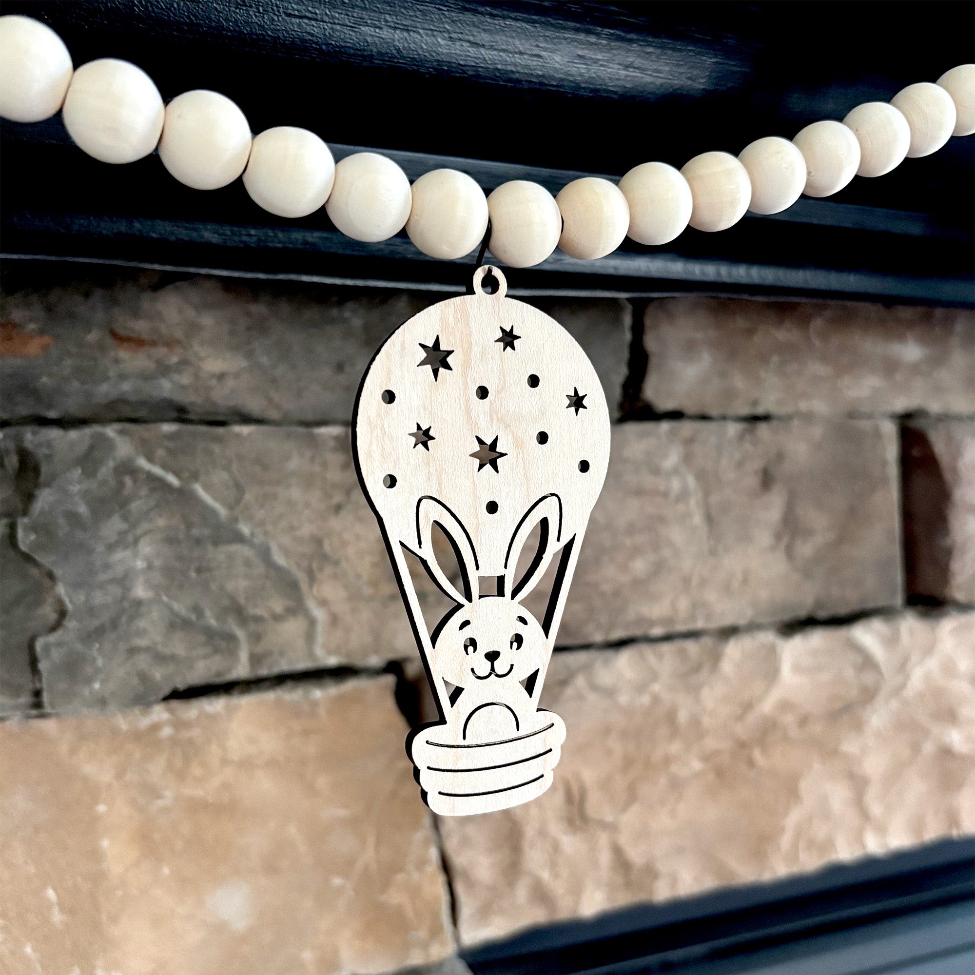 Baby Bunny in Hot Air Balloon Baby Shower Decor