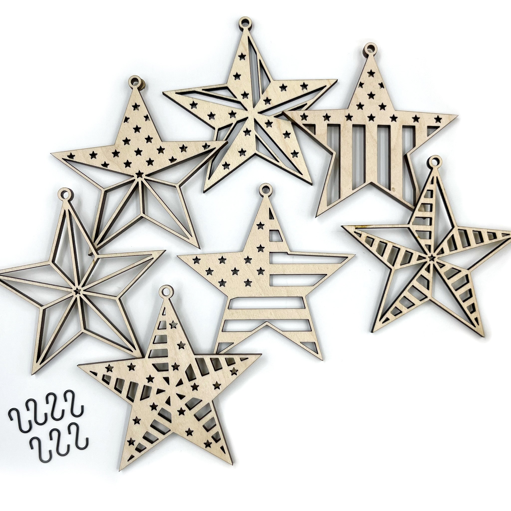 Barn Star Laser Cut Charms