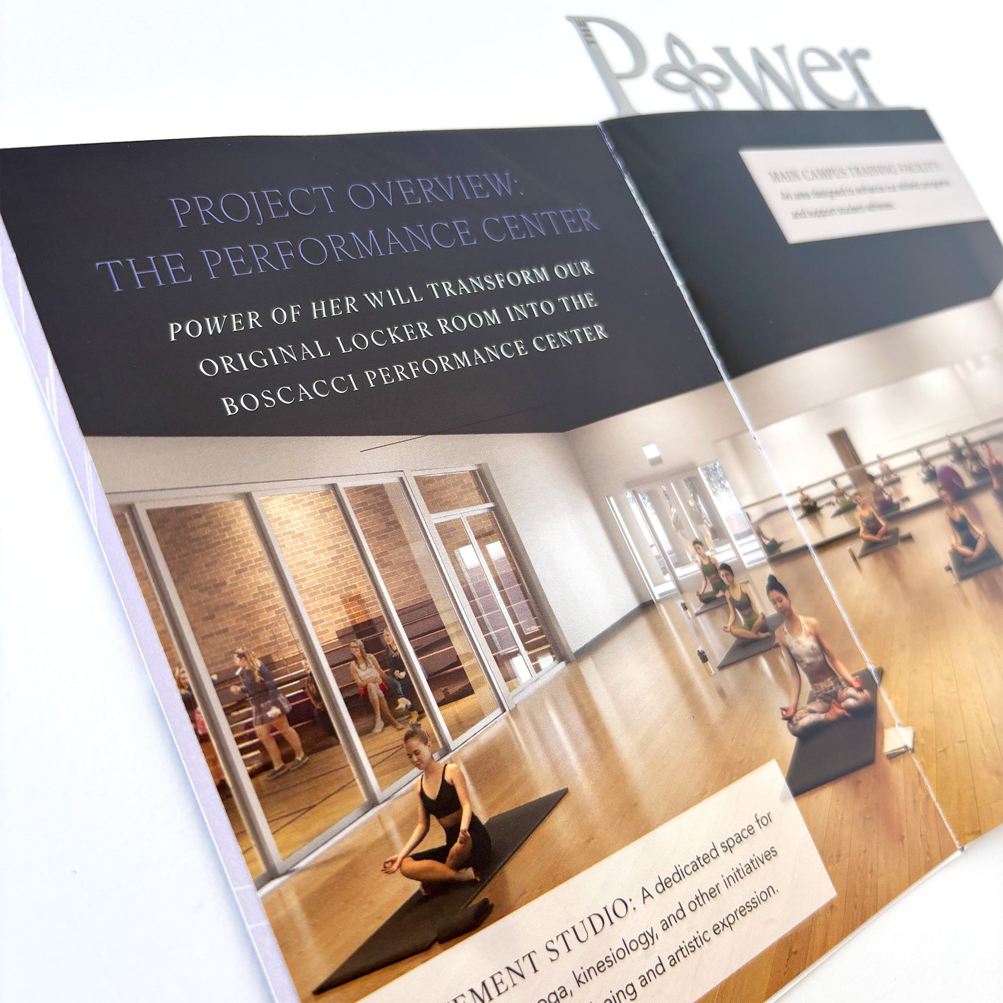 Brochure Spread with 3D Metal Frame