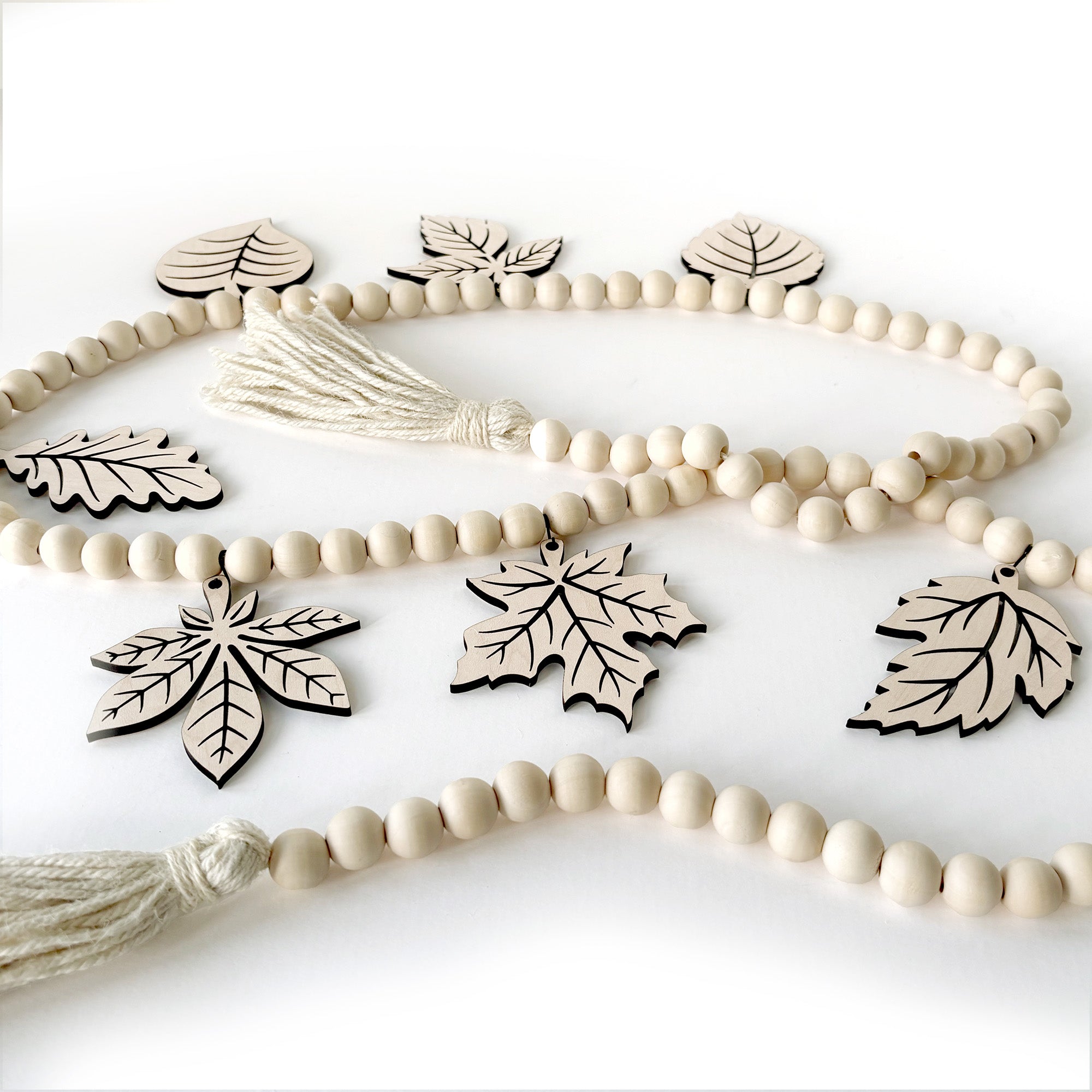 Fall Leaves Wood Garland