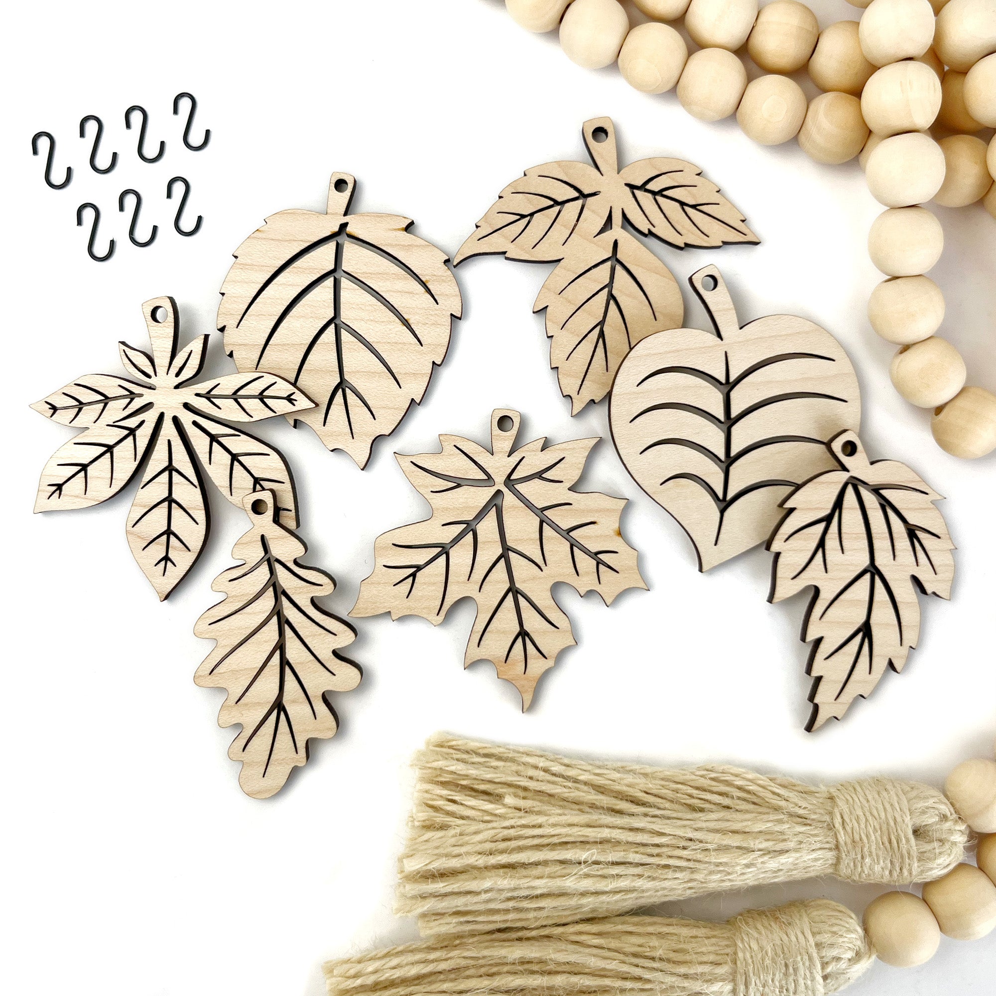 Halloween and Fall Wood Beaded Garlands