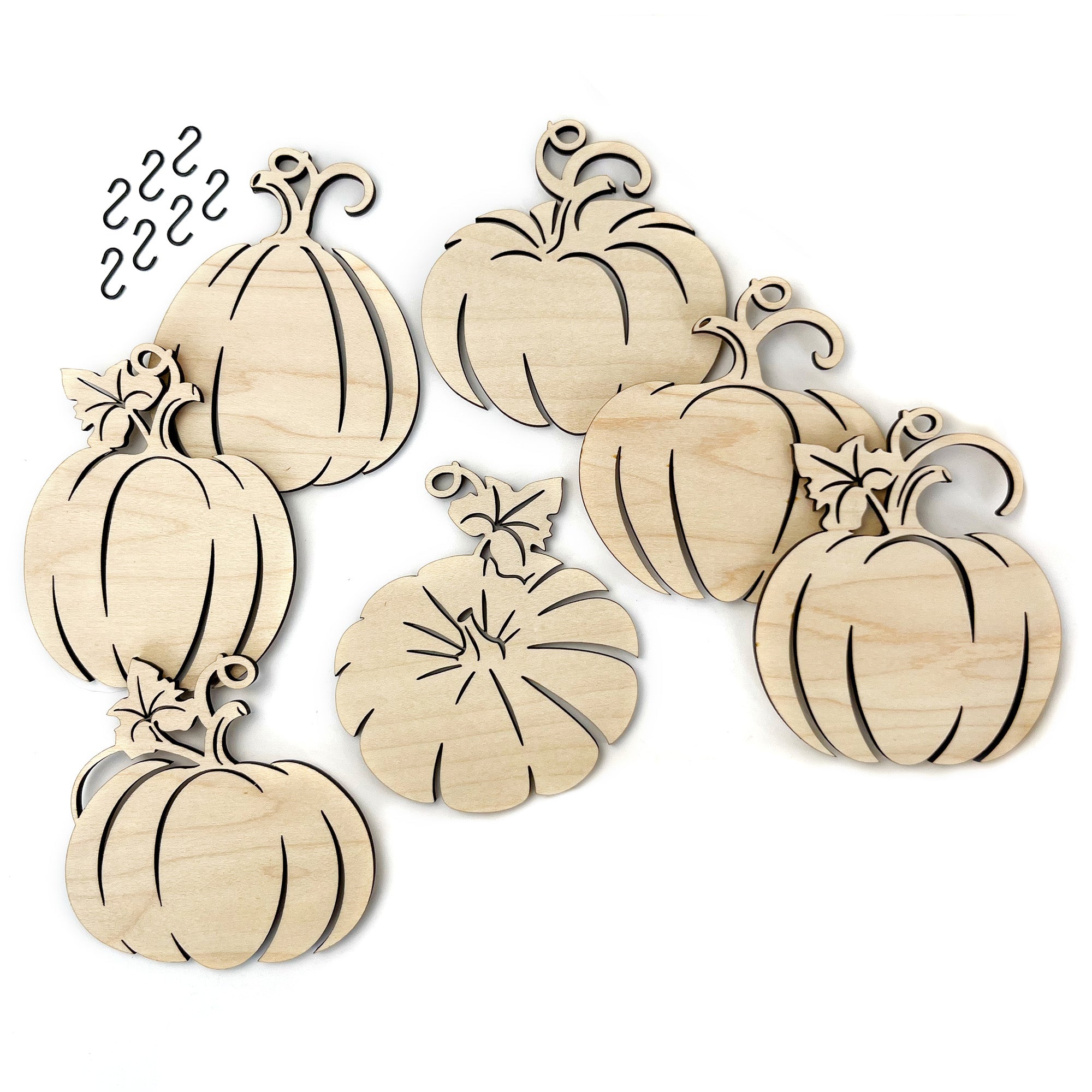 Fall Pumpkins Laser Cut Charms