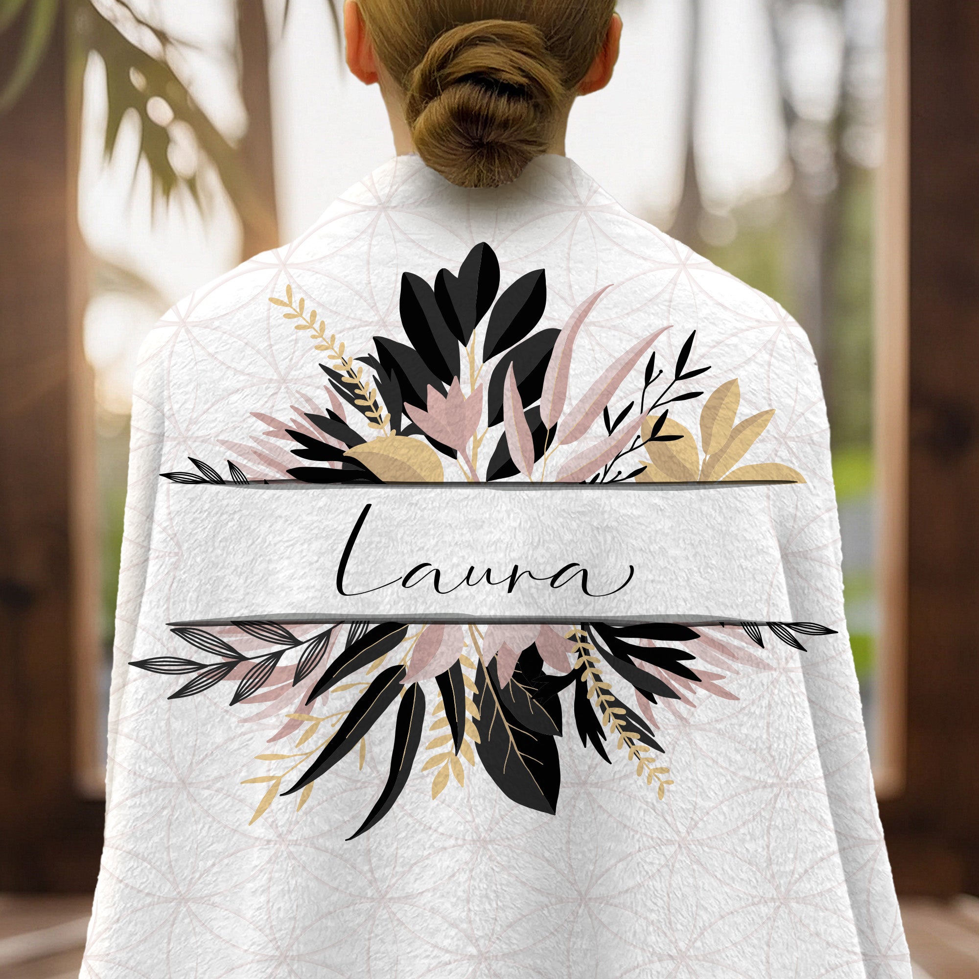 Contemporary Leaf Design Blanket