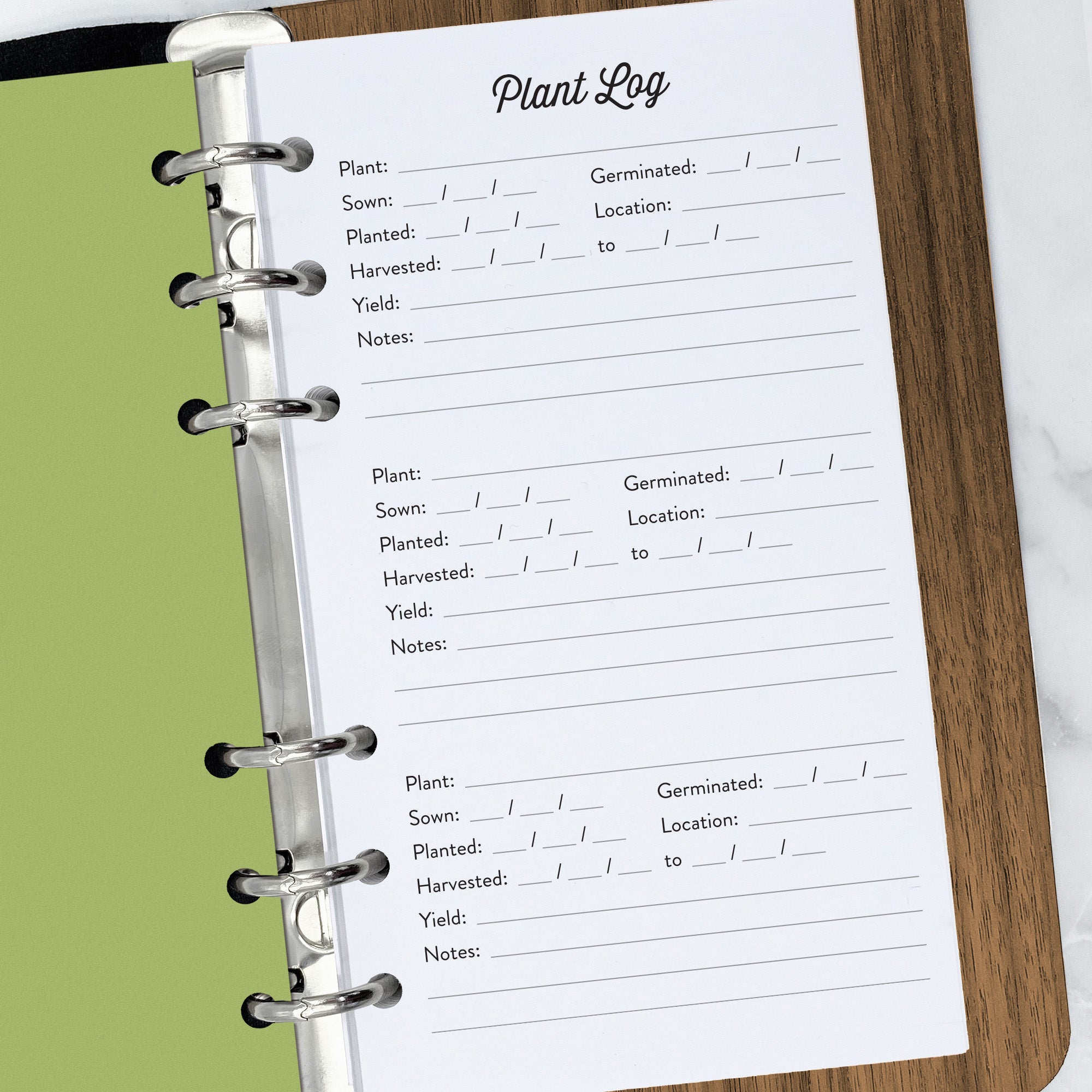 Garden Planning Refill Packs for Gardening Notebooks