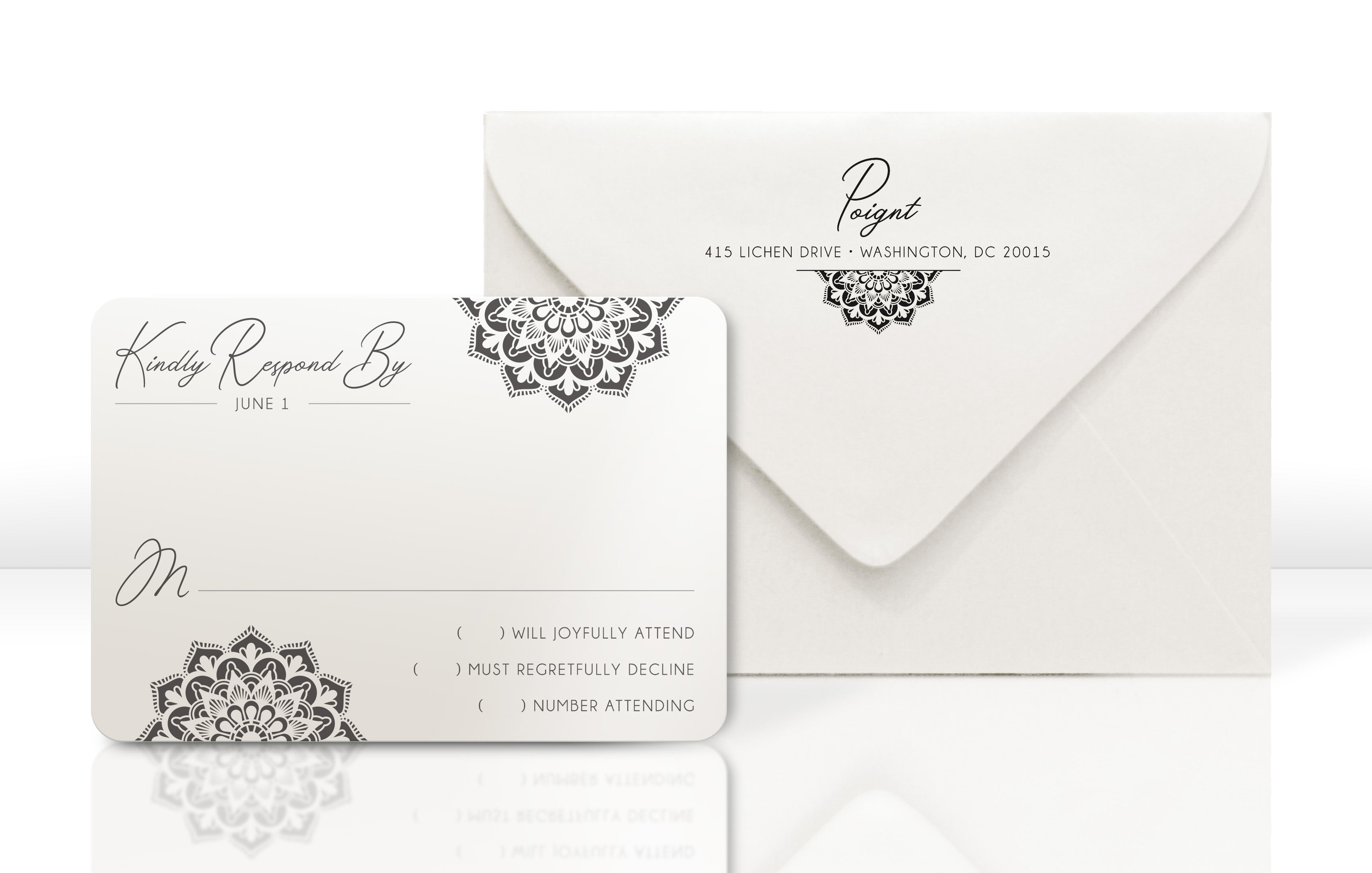 Mandala RSVP and Envelopes