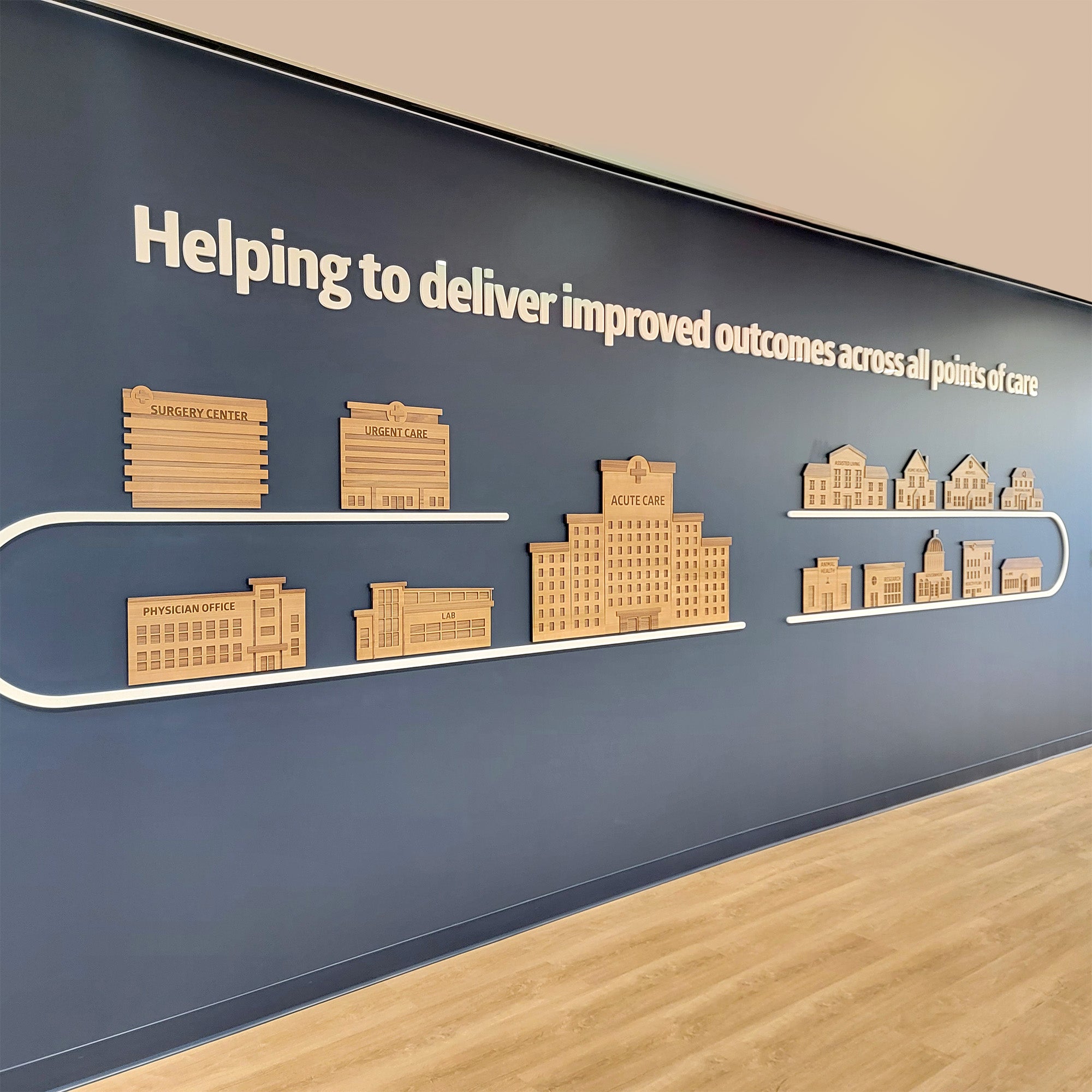 Corporate Headquarters Installation with Architectural Buildings