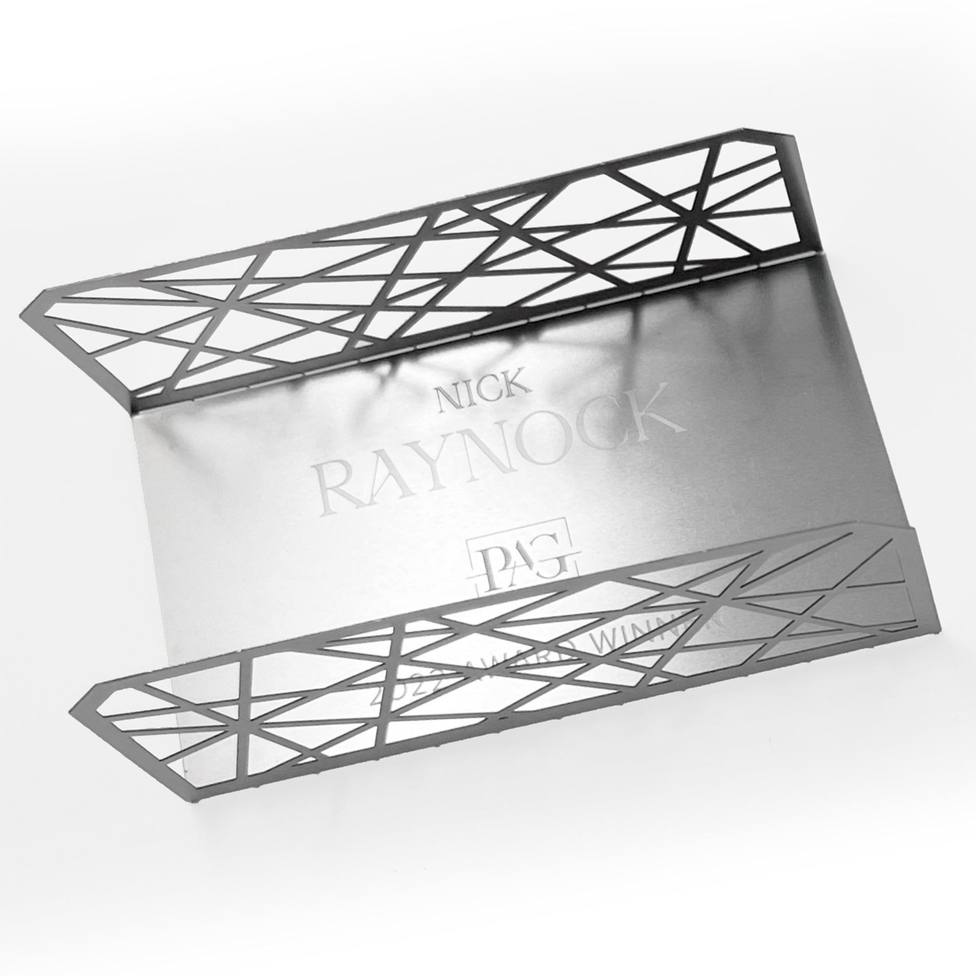 Personalized Name Modern Metal Award