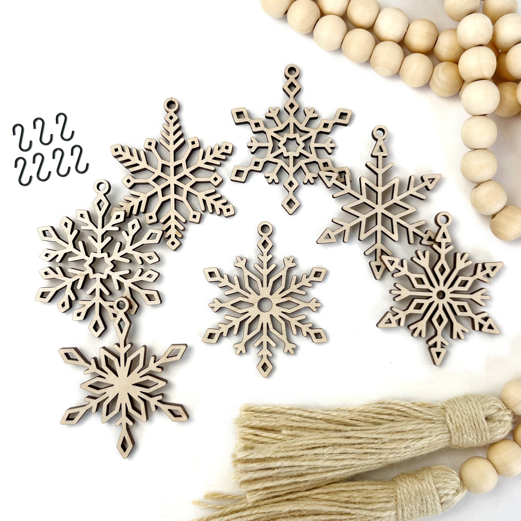 Snowflake Wood Christmas Decor