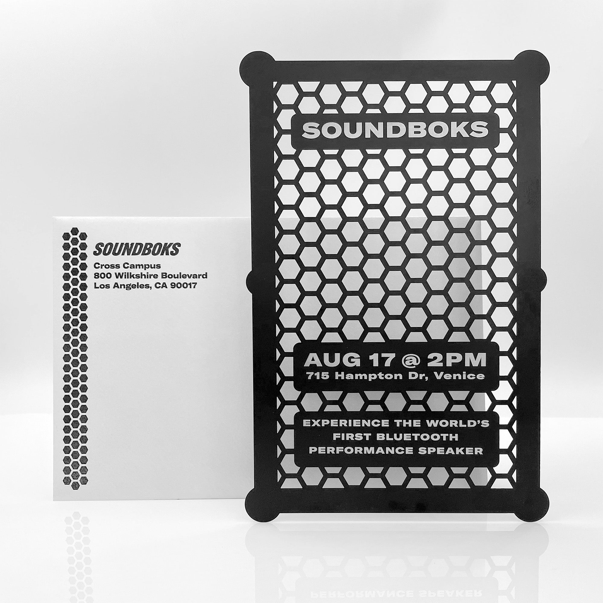 Entertainment Industry Black Metal Invitation
