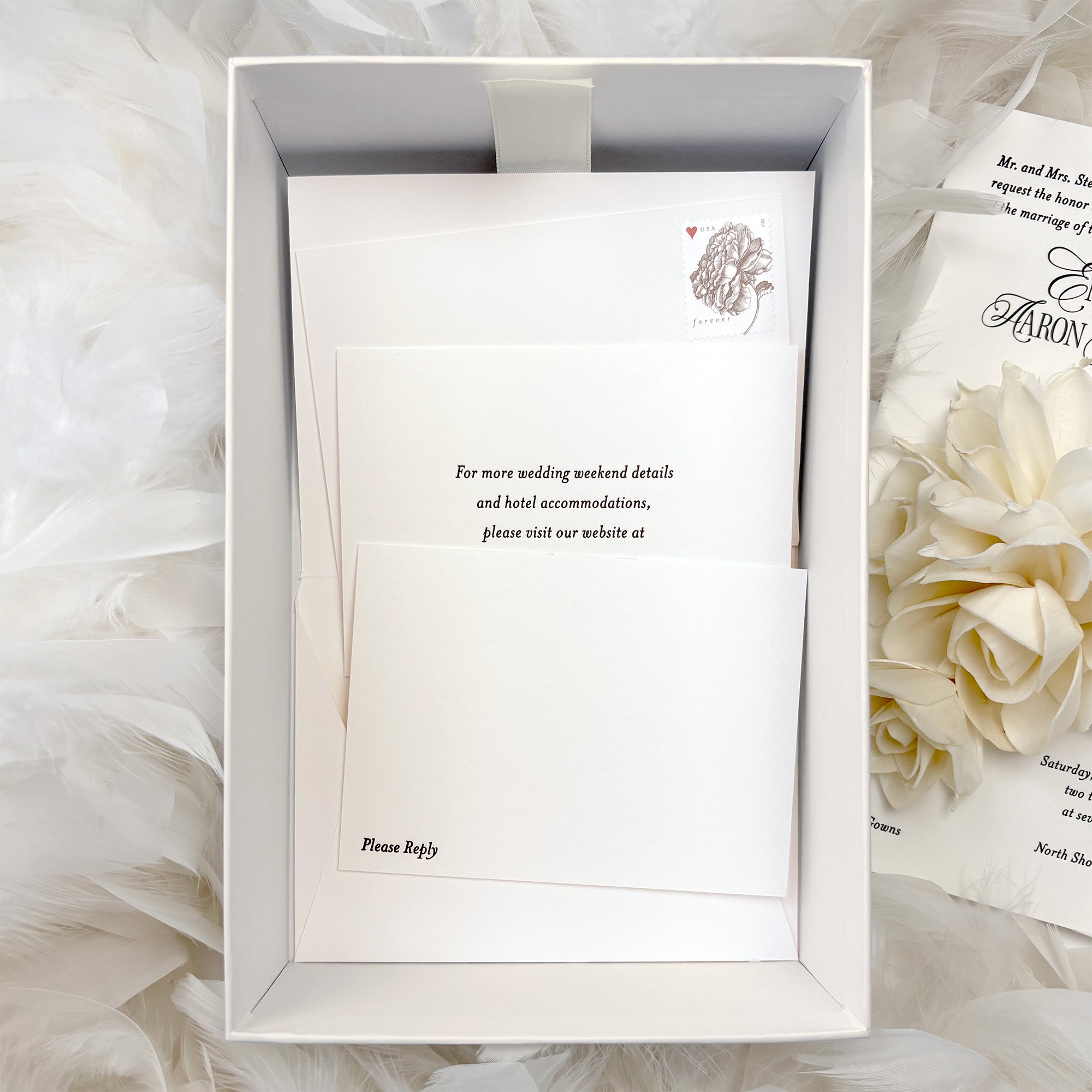 Black Tie Wedding Invitations in Boxes