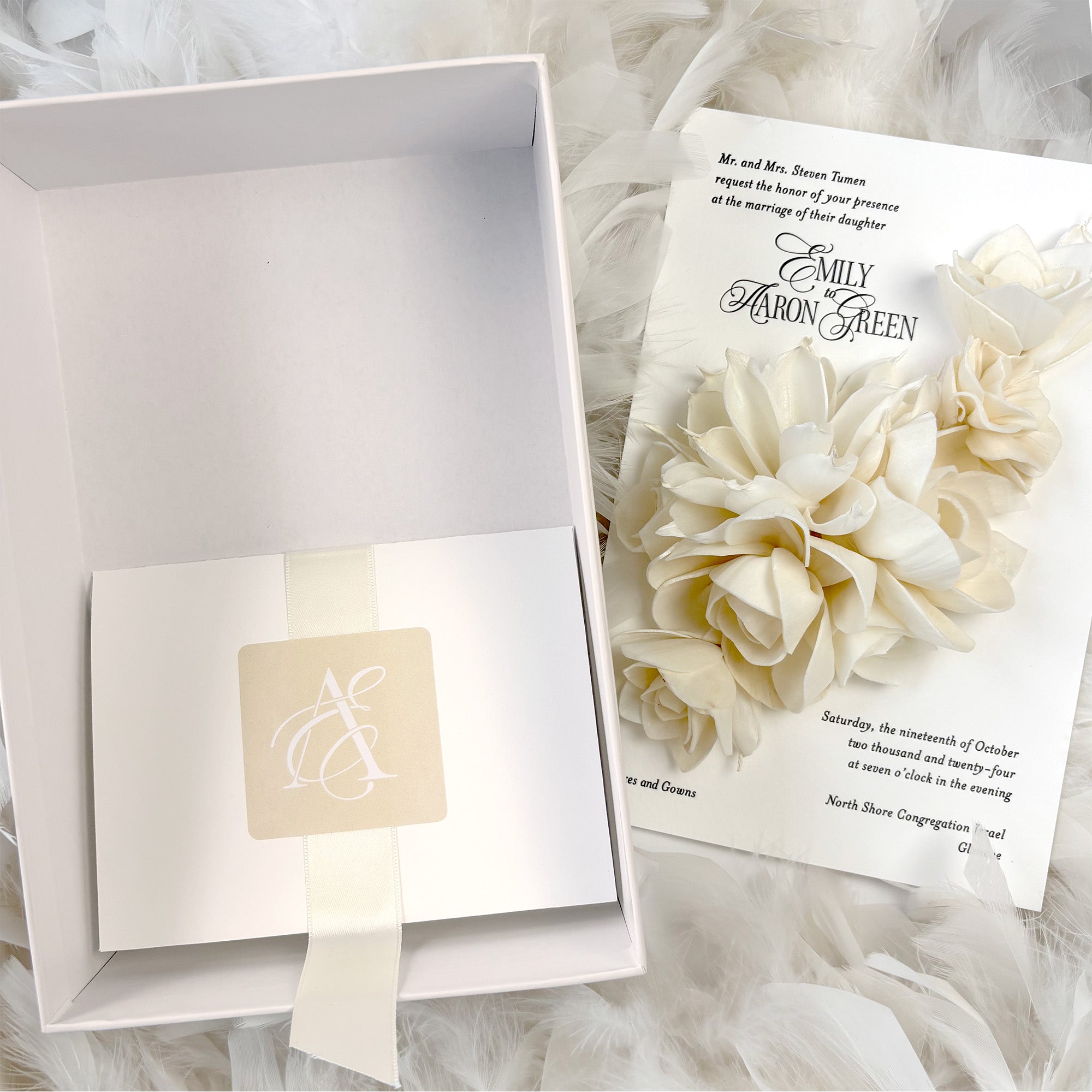 High End Wedding Invitations in Boxes