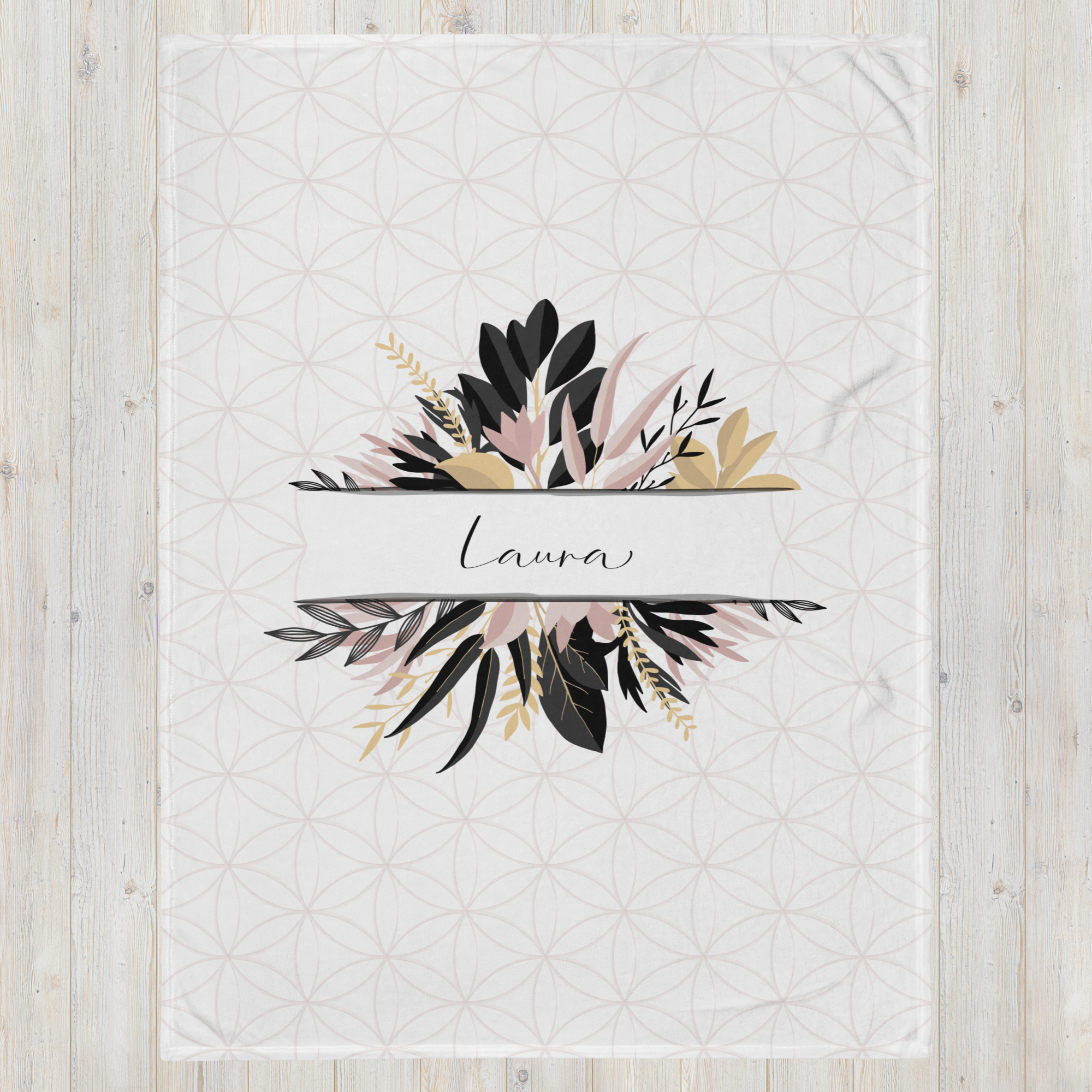 Contemporary Floral Design Blanket