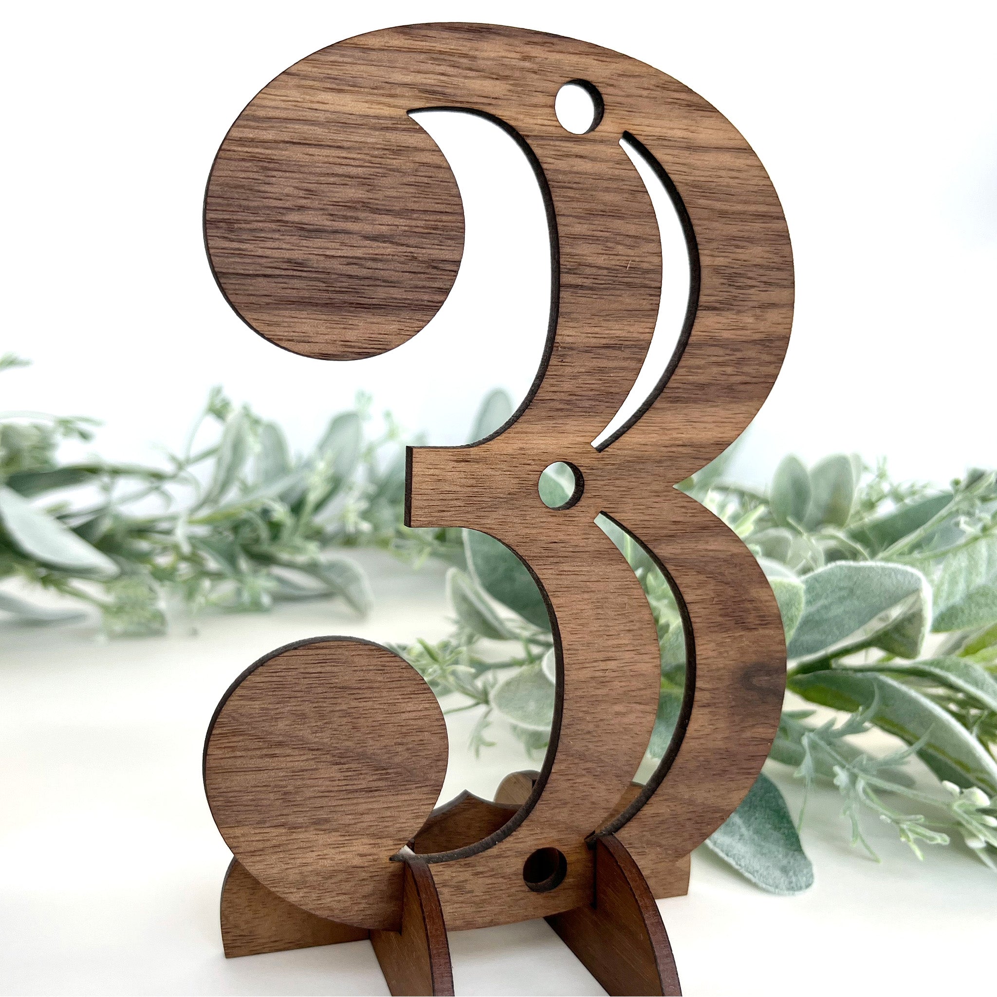 Wood Wedding Table Numbers