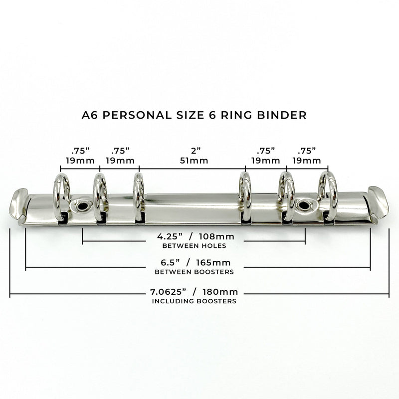 A6 Personal Binder Mechanisms Measurements