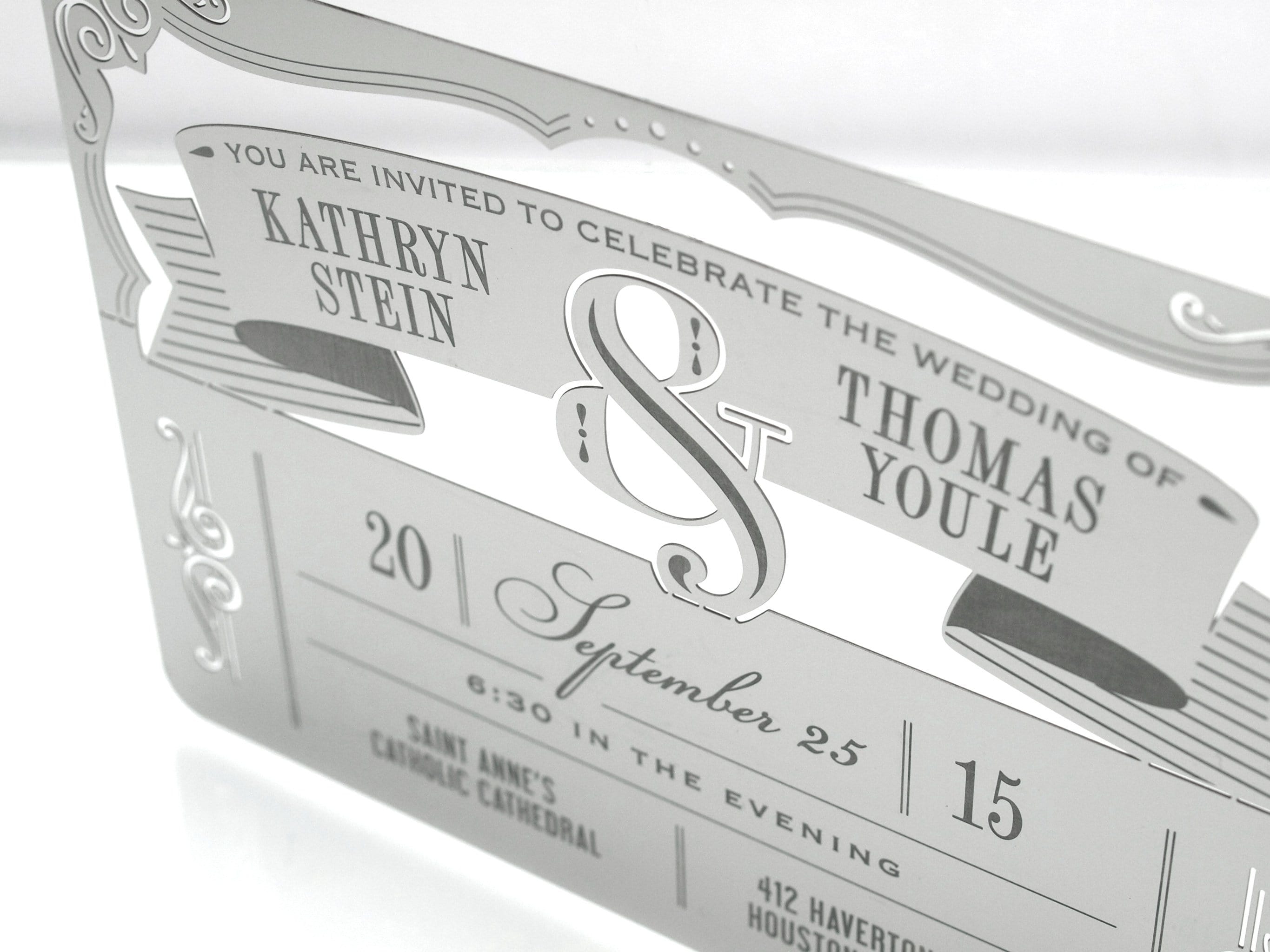 Unique Invitations Made from Metal