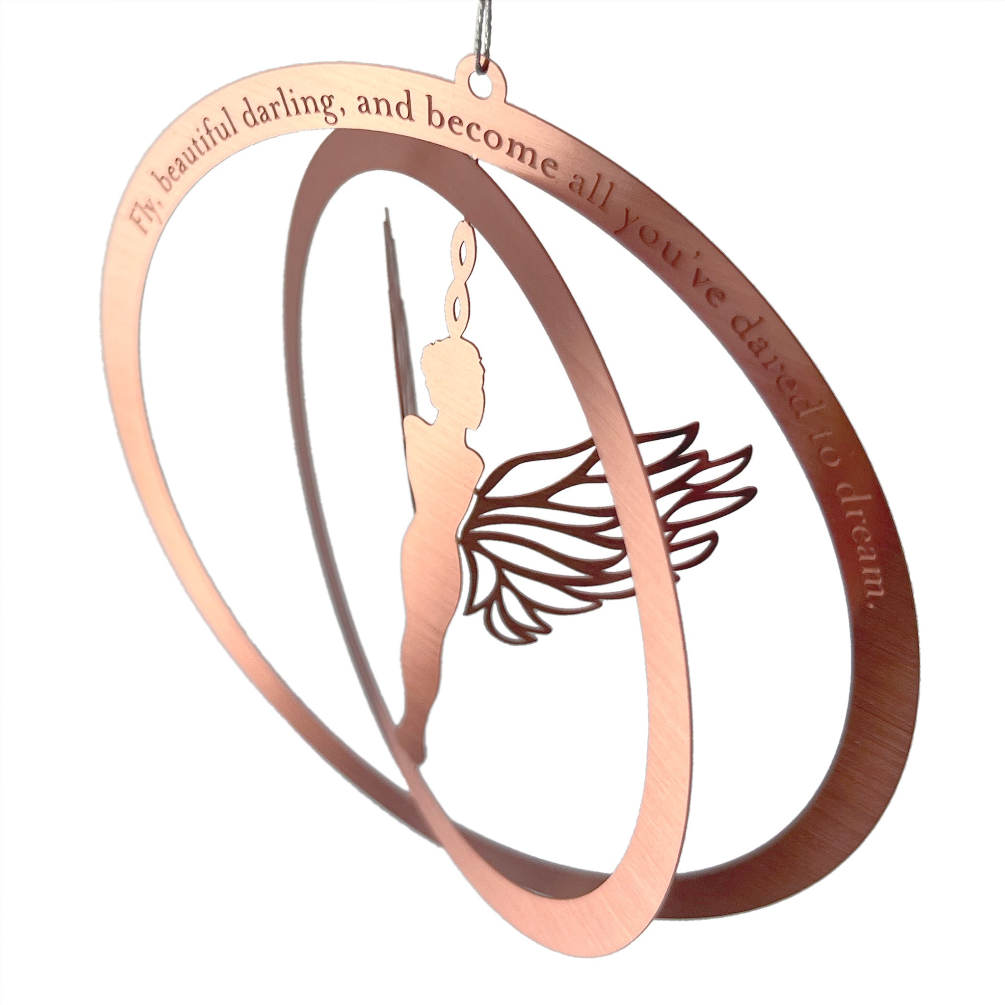 Angel Rose Gold Ornament for New Job