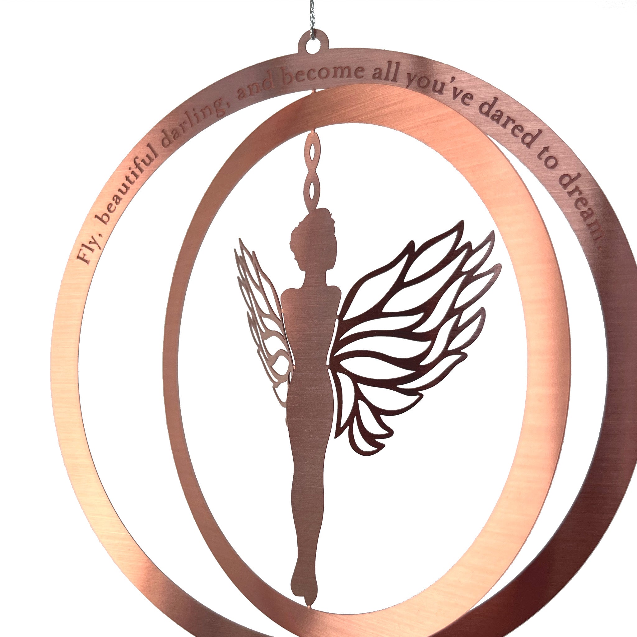 Angel Rose Gold Ornament for Daughter