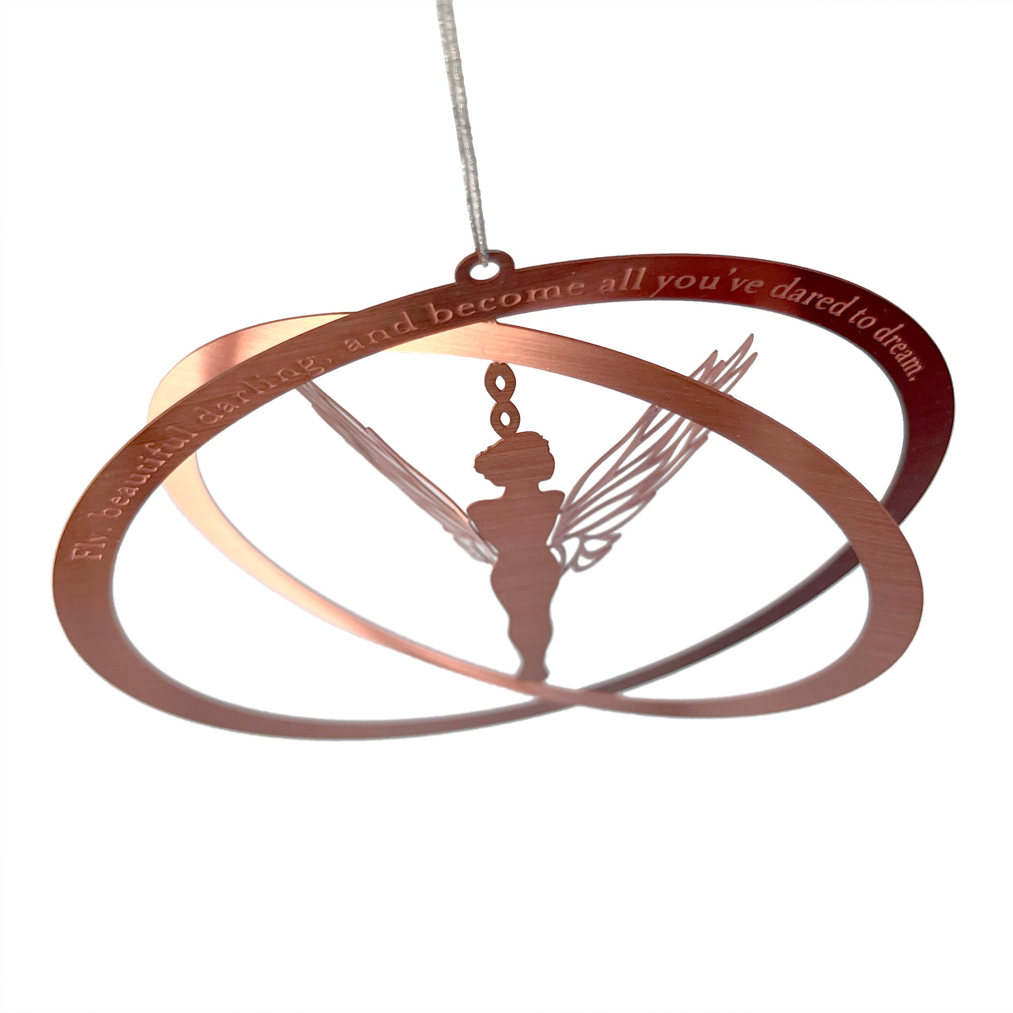 Angel Rose Gold Ornament for Niece