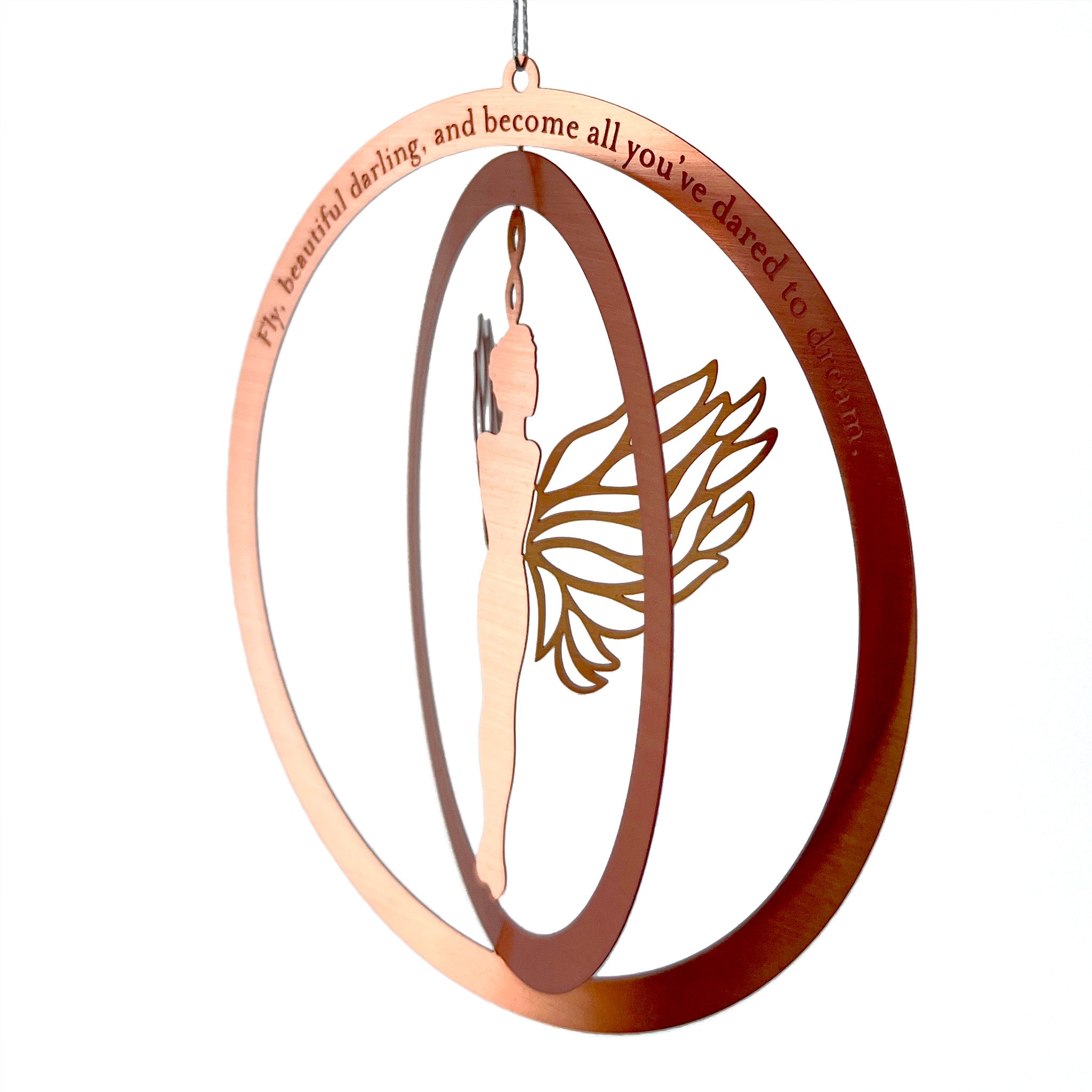 Angel Rose Gold Ornament for Female Graduate