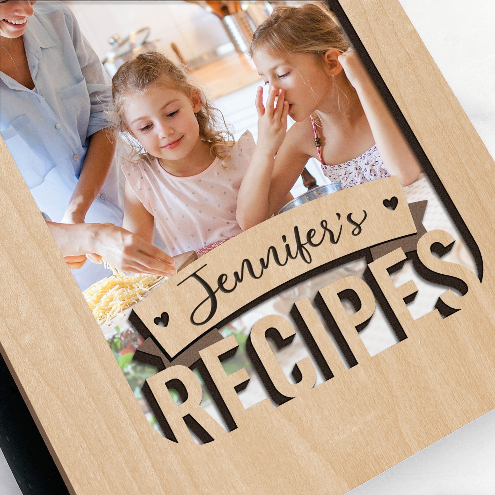 Recipe Book with Maple Wood Cover