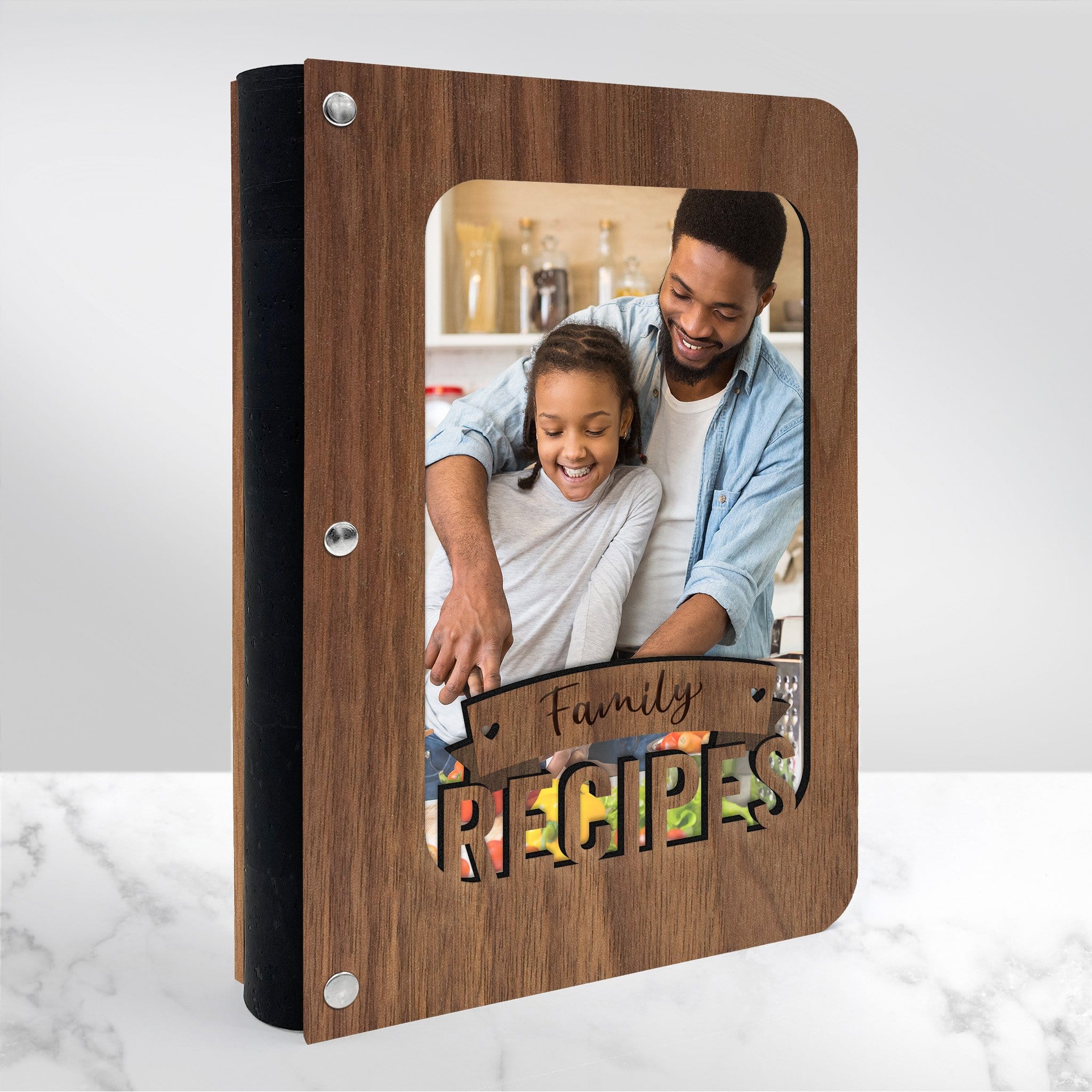 Recipe Book with Wood Cover