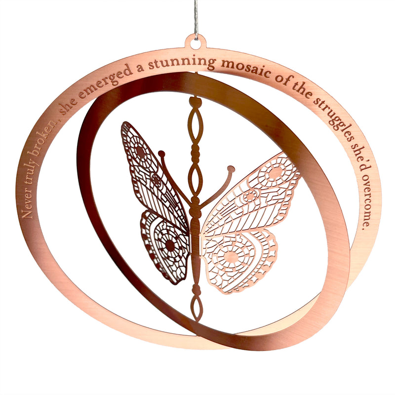 Butterfly Rose Gold Ornament for Her