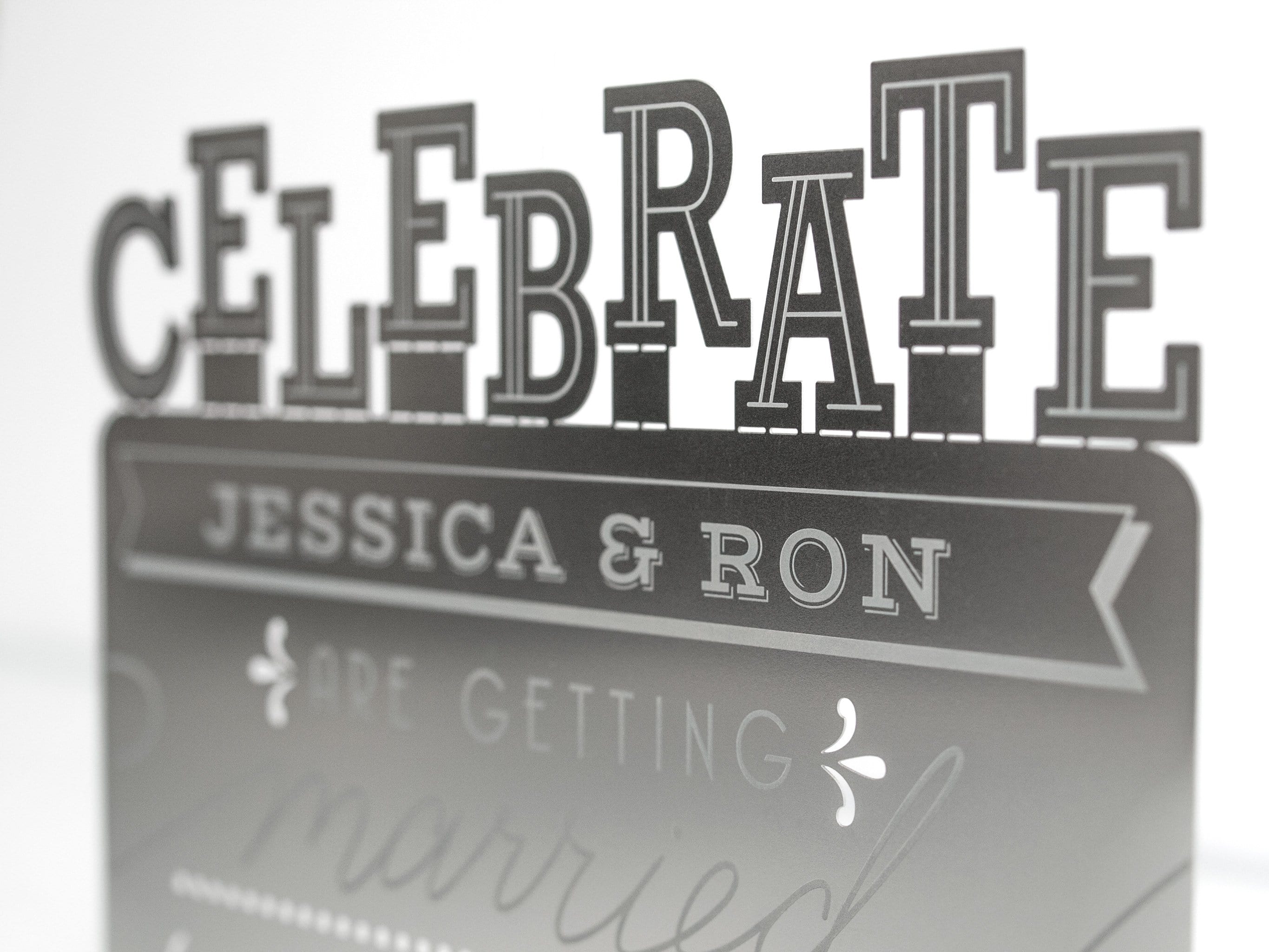 Real Metal Wedding Invitations