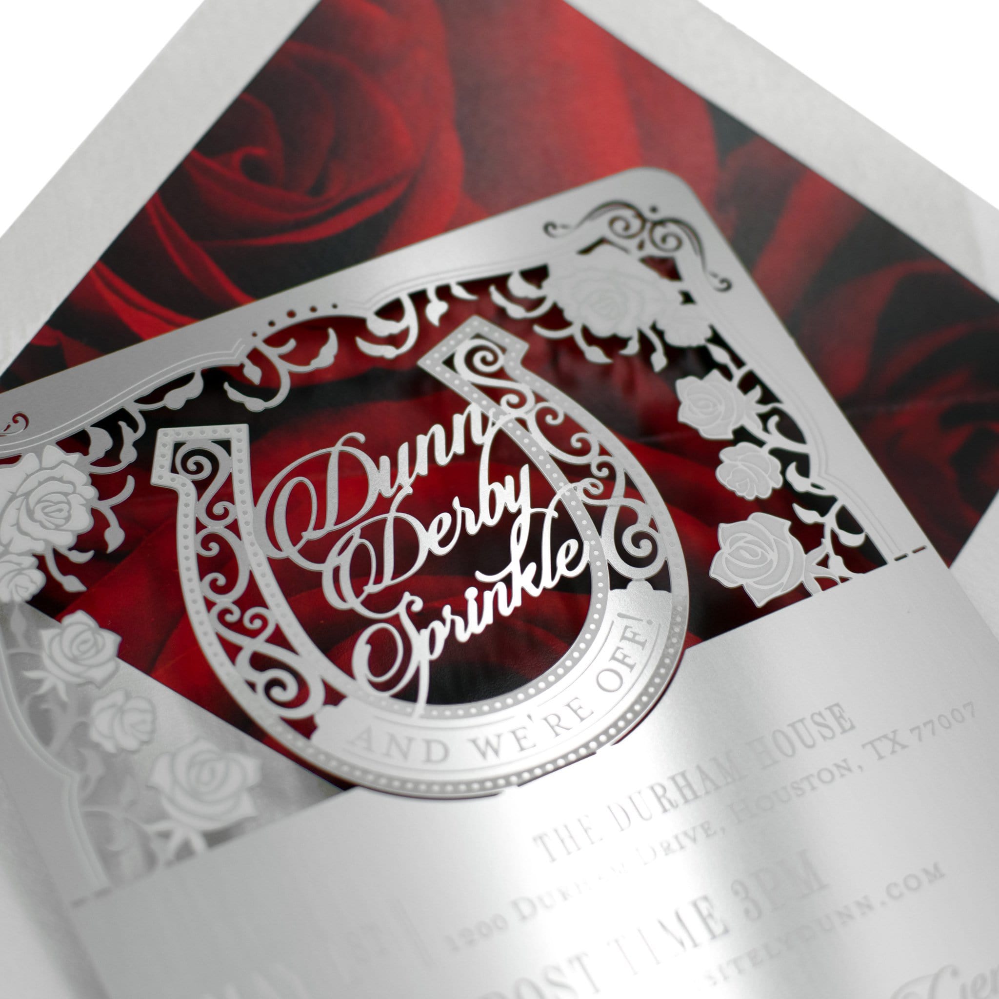 Kentucky Derby Themed Metal Invitation