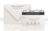Wedding Invitation RSVP Card and Envelope for Modern Geometric Invitation