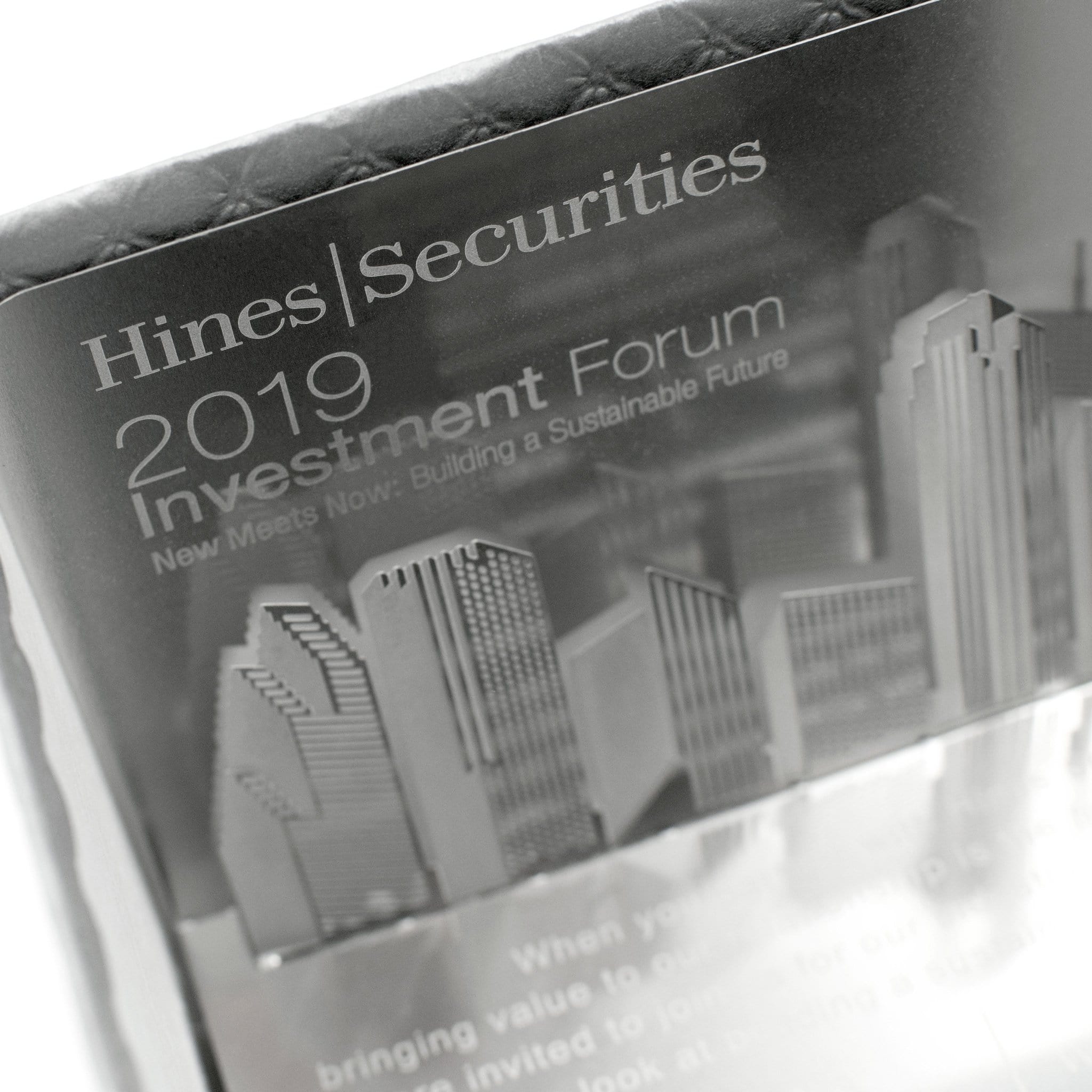 Hines Securities Metal Corporate Invitation with Houston Skyline