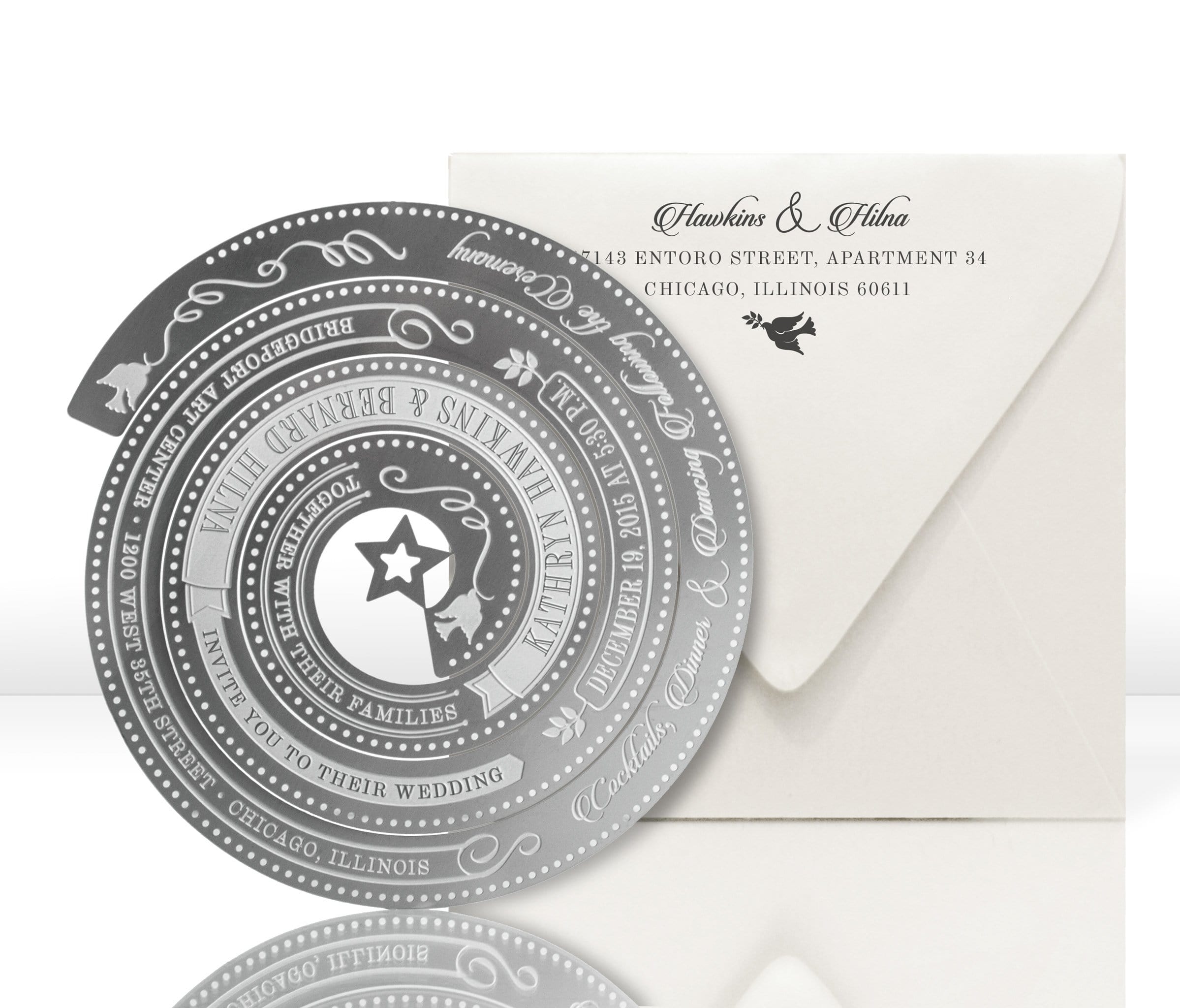 Christmas Themed Wedding Invitations