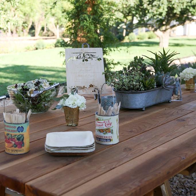 Wood Wedding Menu Sign