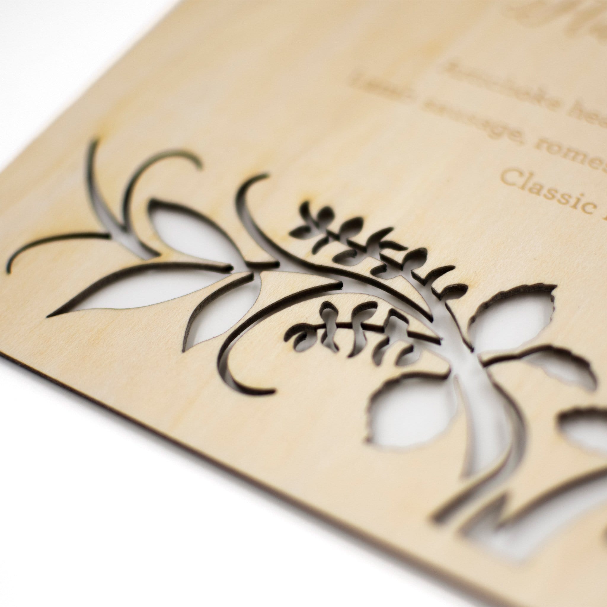 Wood Wedding Menu Sign