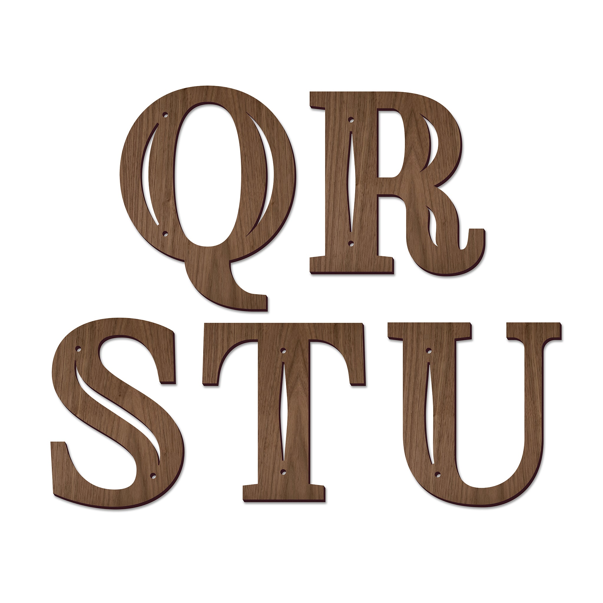 Walnut Wood Wall Letters