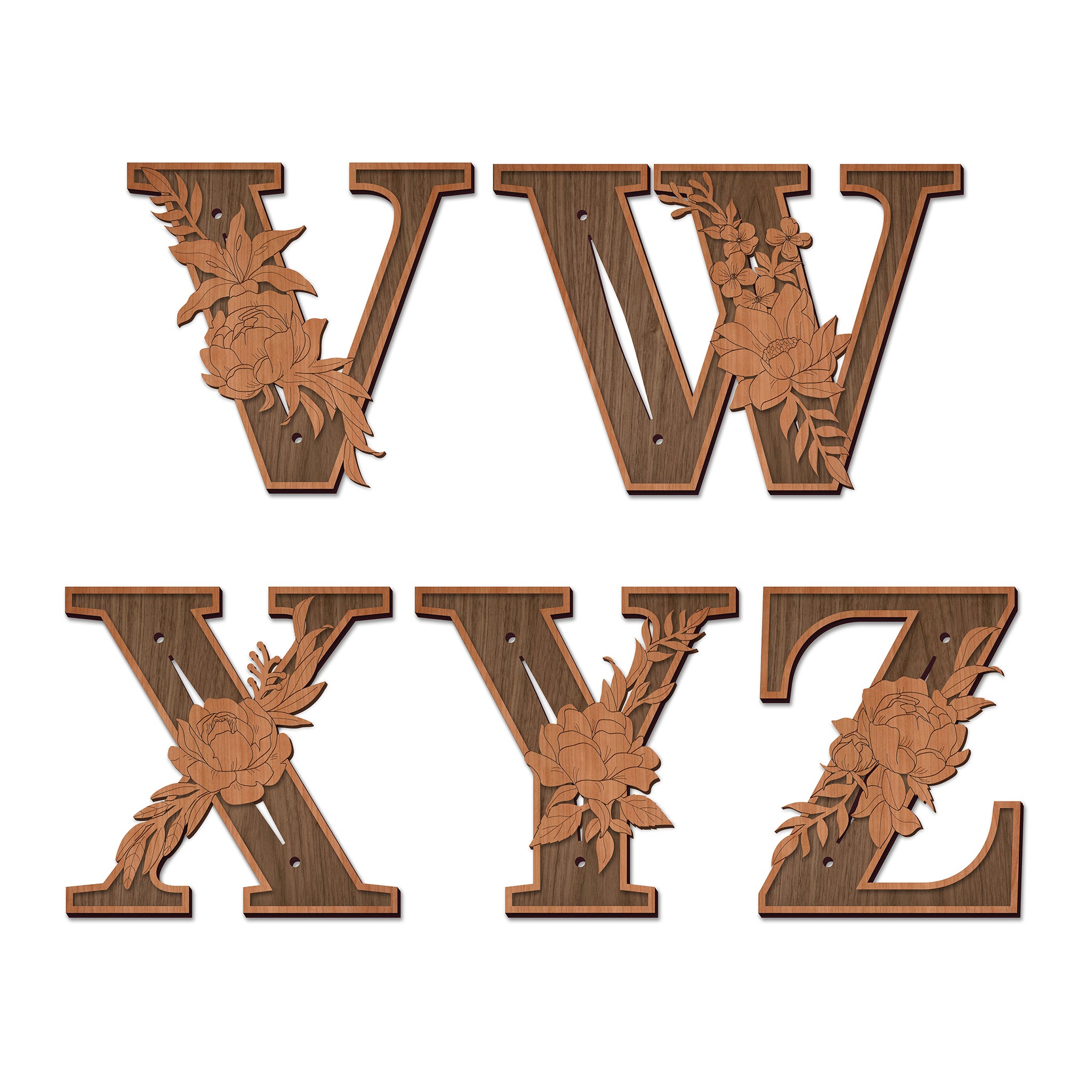 Wall Letters with Flowers