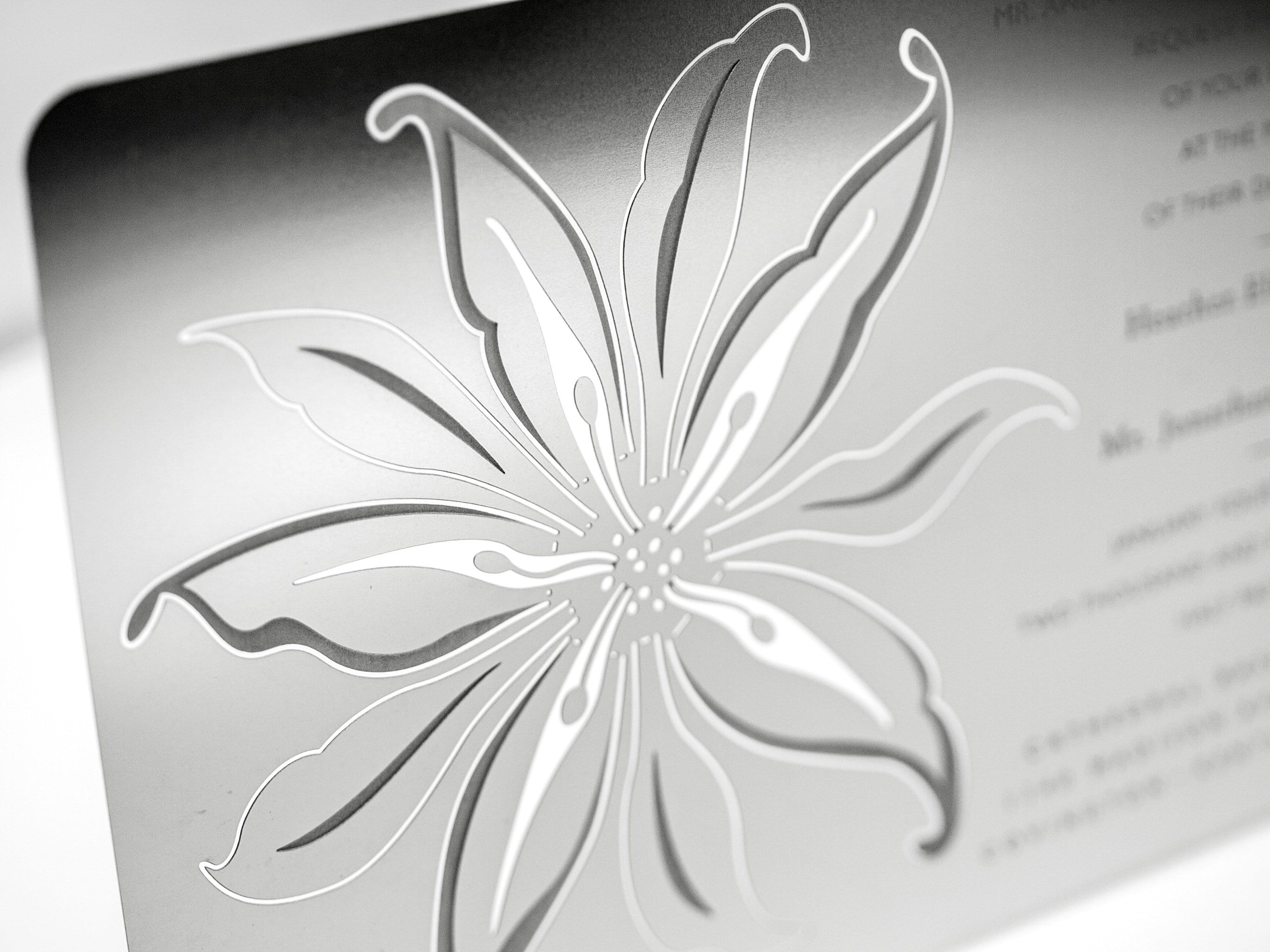 Real Metal Wedding Invitations