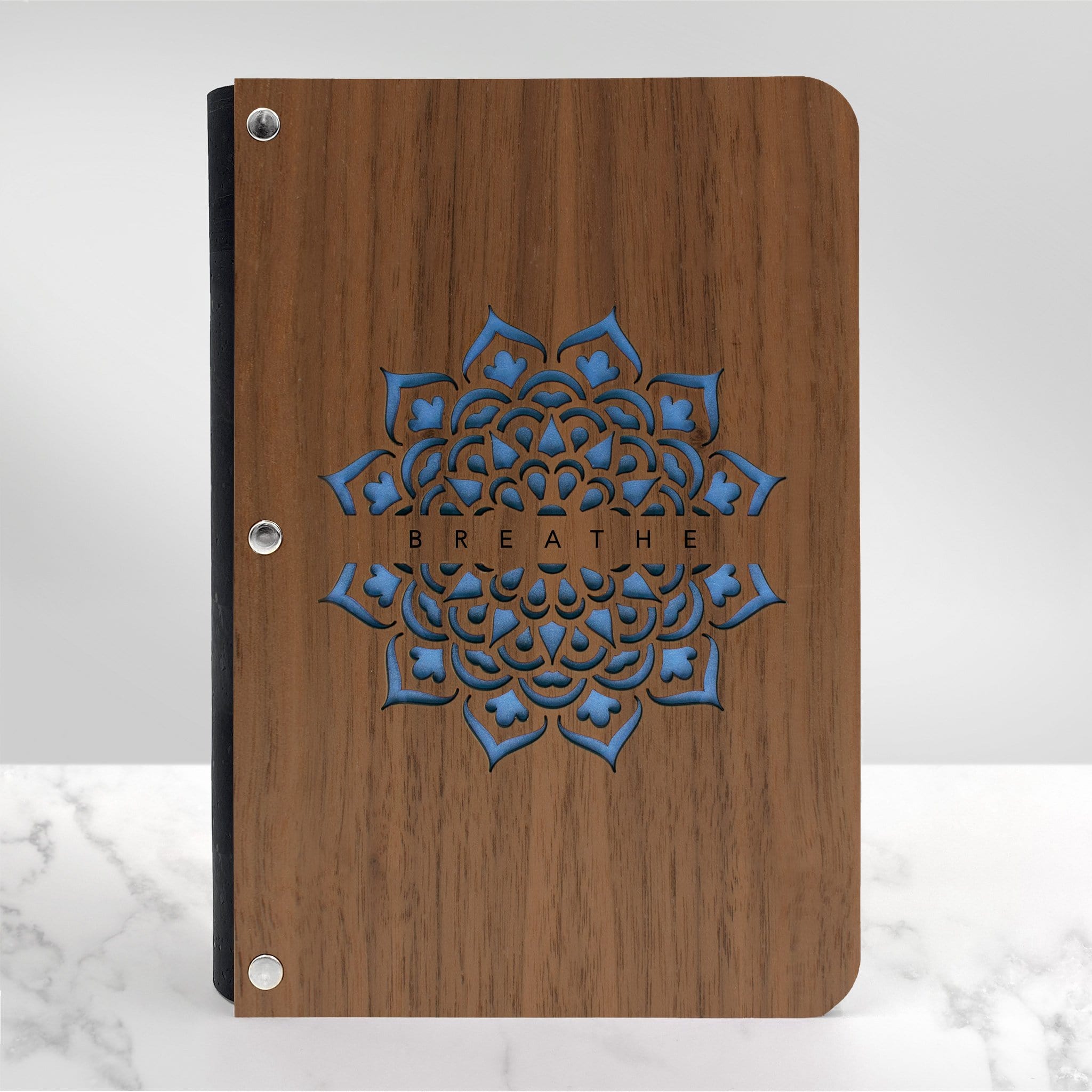 Mandala Design Journal with Wood Cover