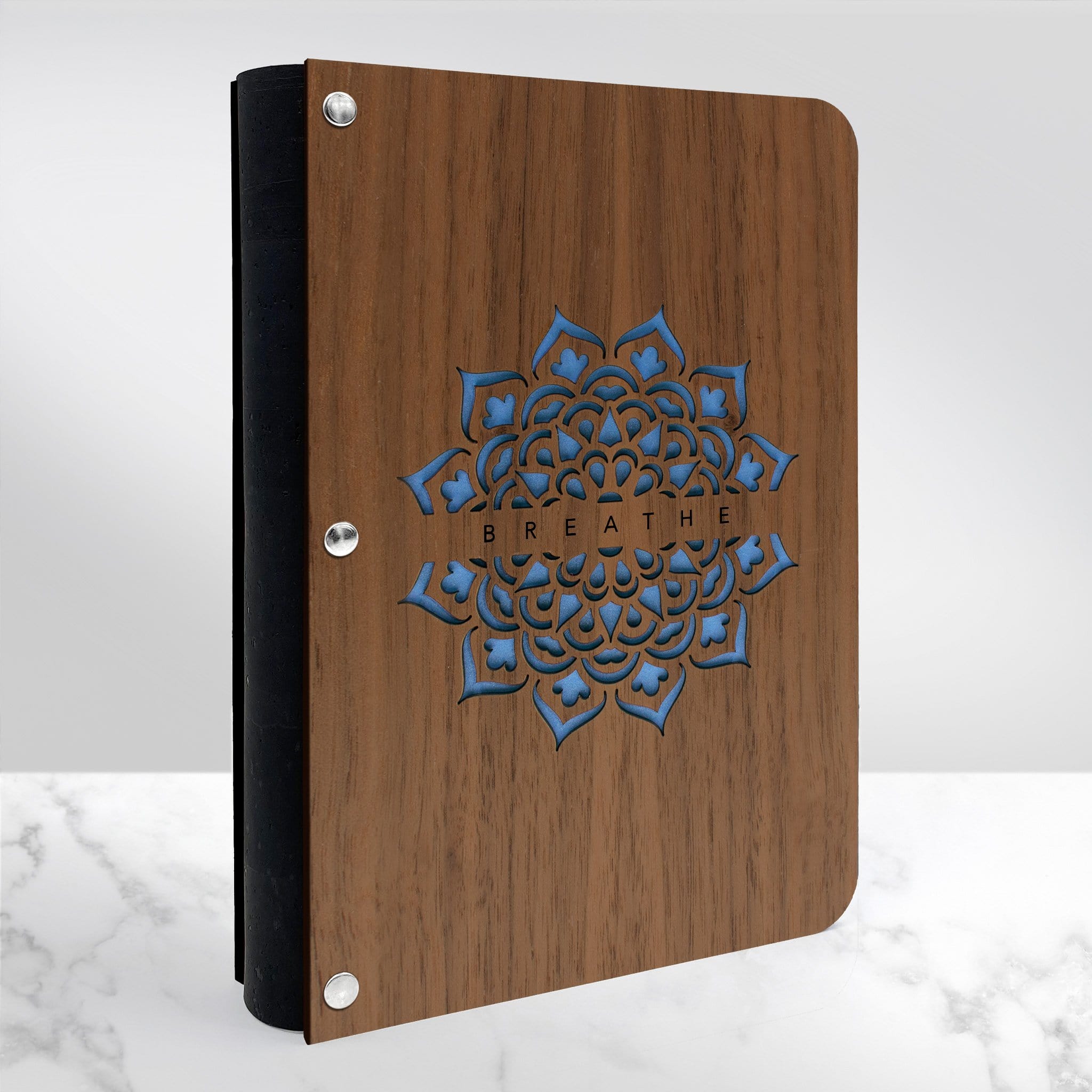 Mandala Journal with Wood Cover