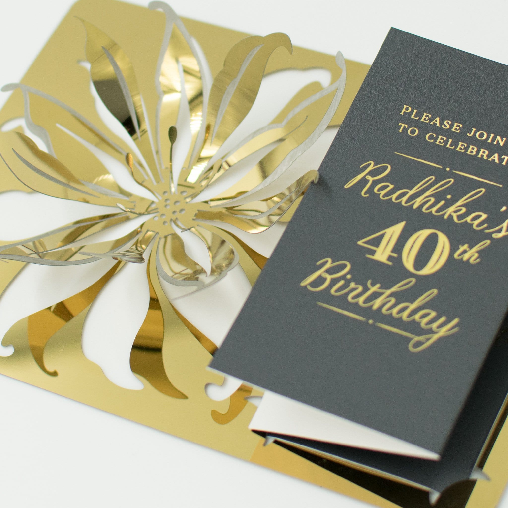 Gold Lily 3D Invitation