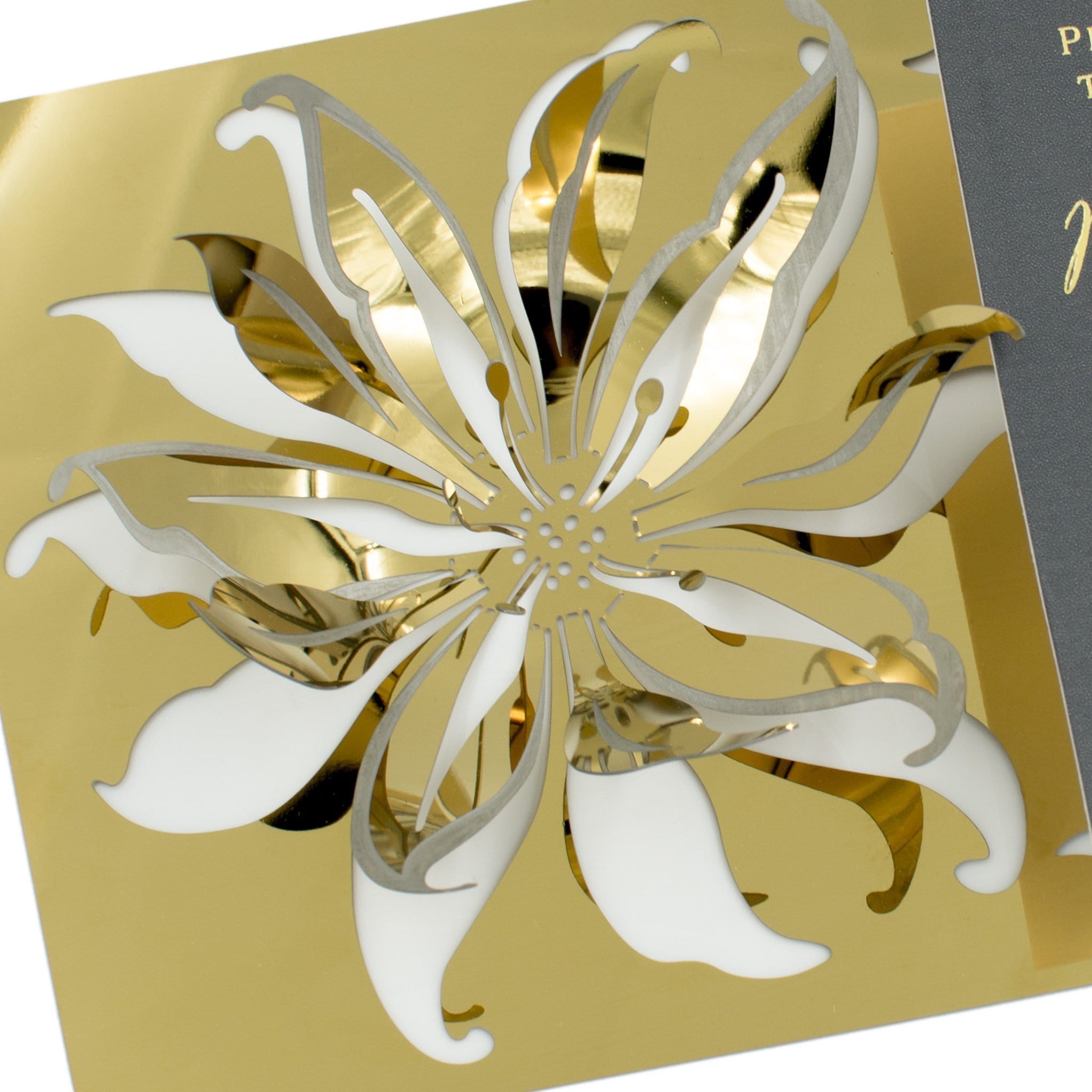 3D Lily Metal Birthday Invitation
