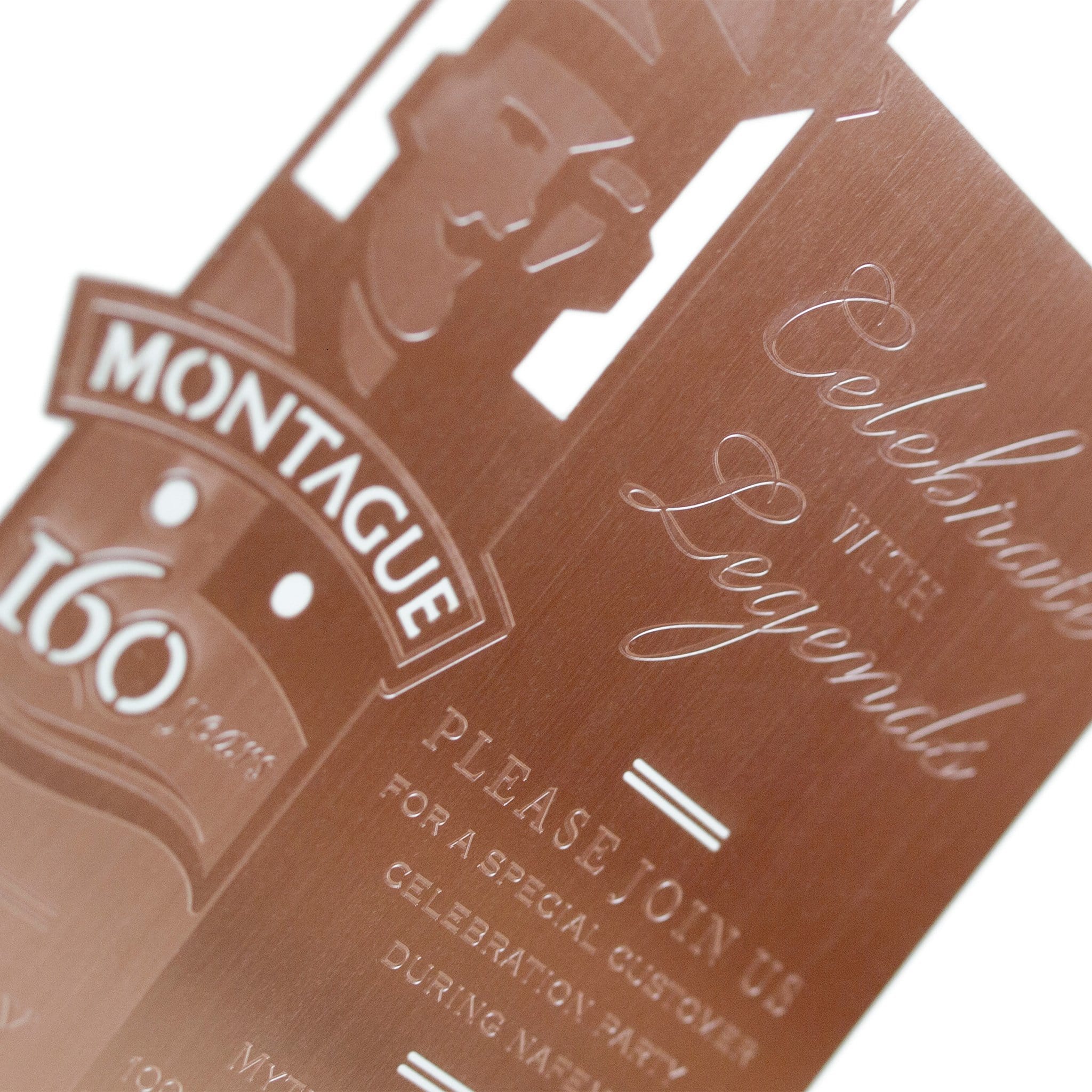 Montague Corporate Anniversary Metal Invitation