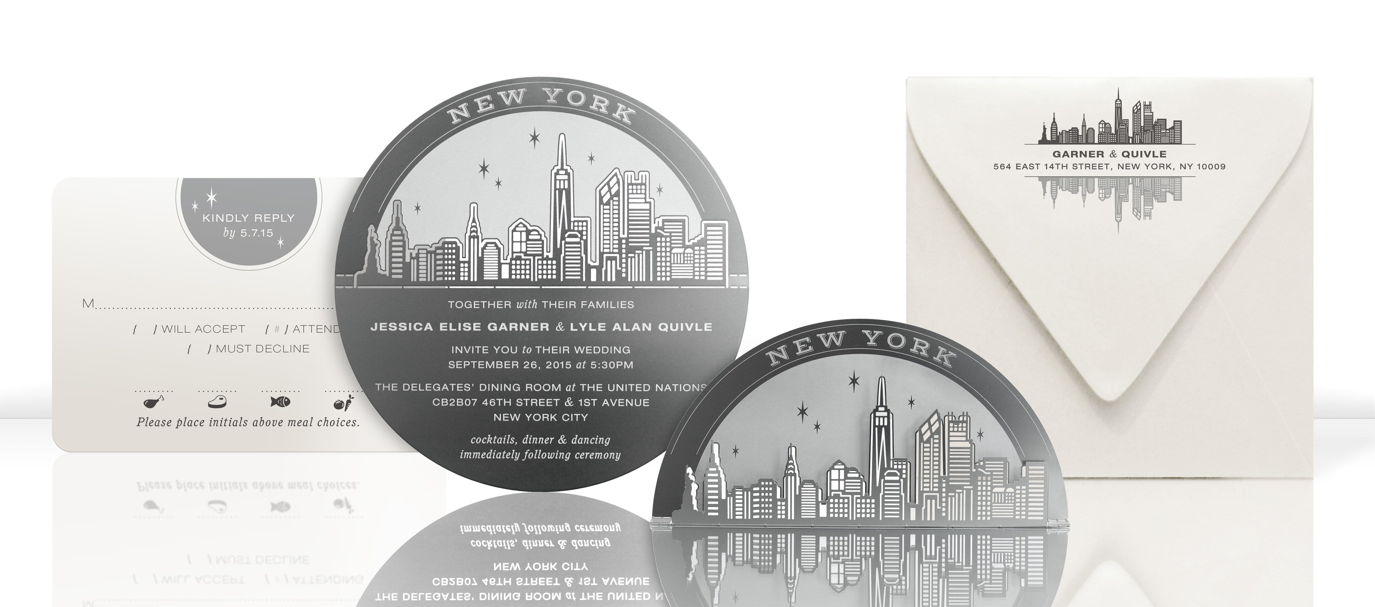 Real Metal Invitations for Wedding or Corporate Events