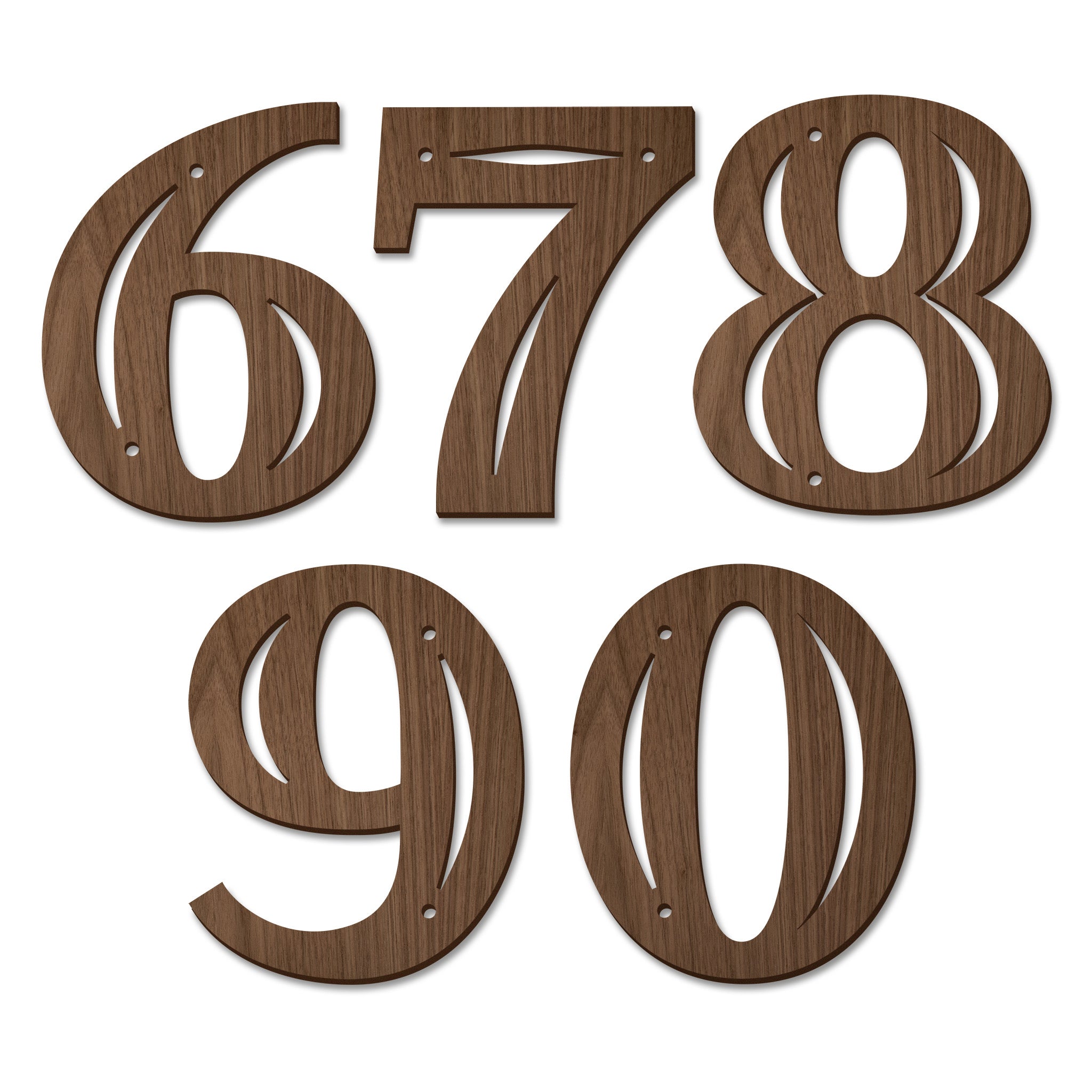 Wood Wall Numbers