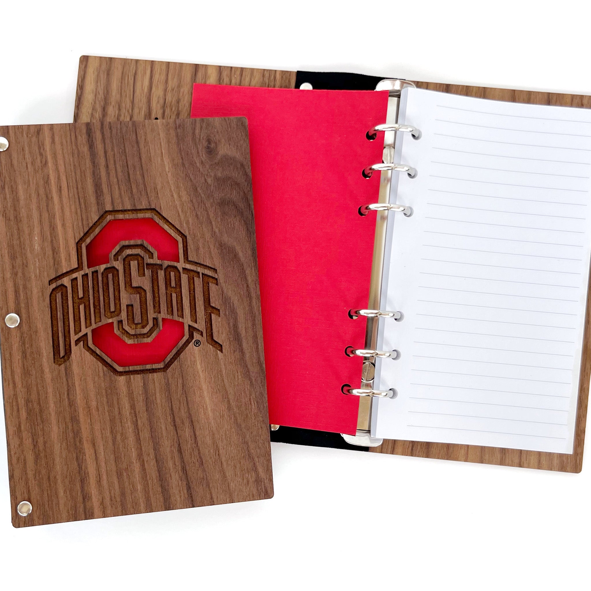 Unique Ohio State Notebook with Wood Cover