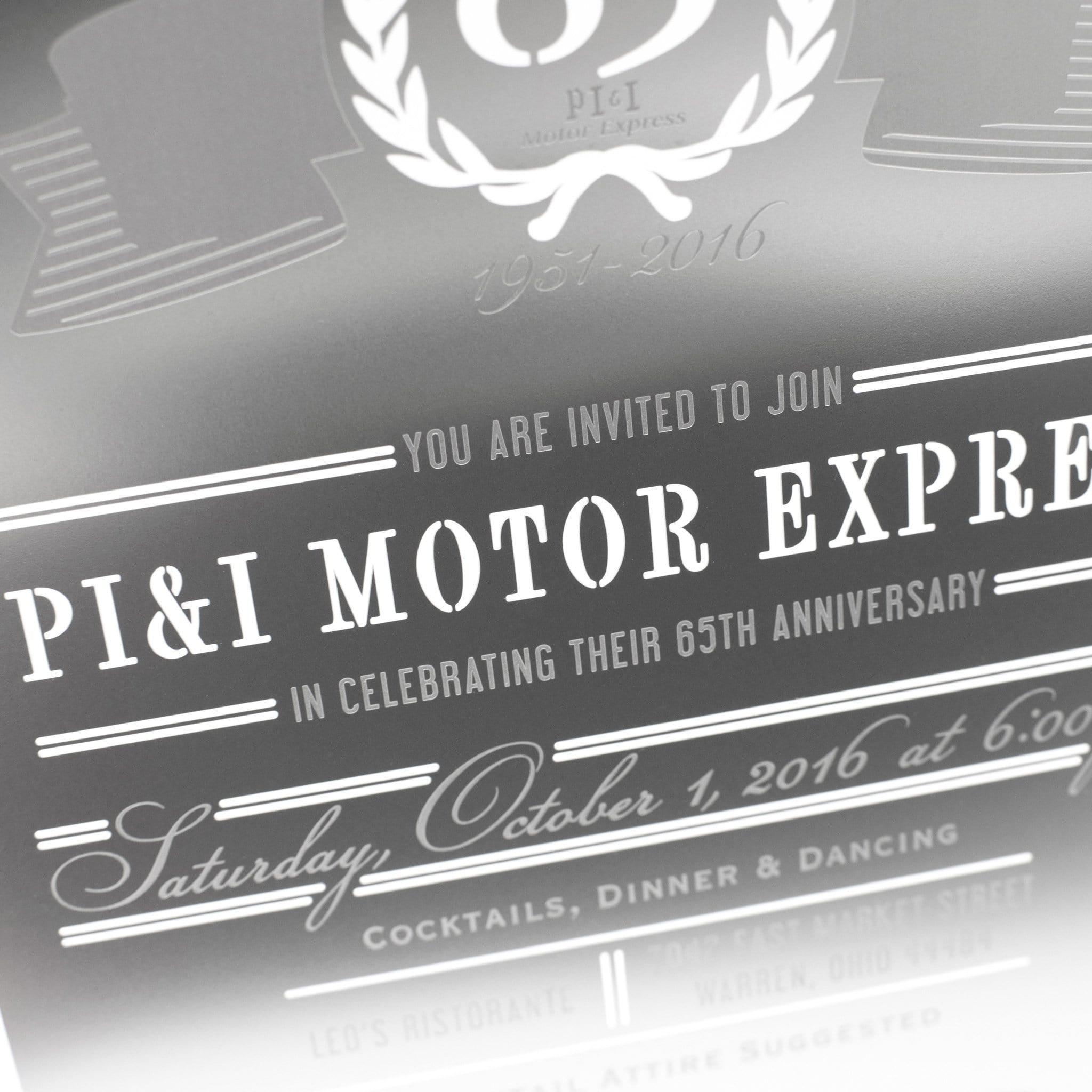PI&I Trucking Metal Corporate Invitation
