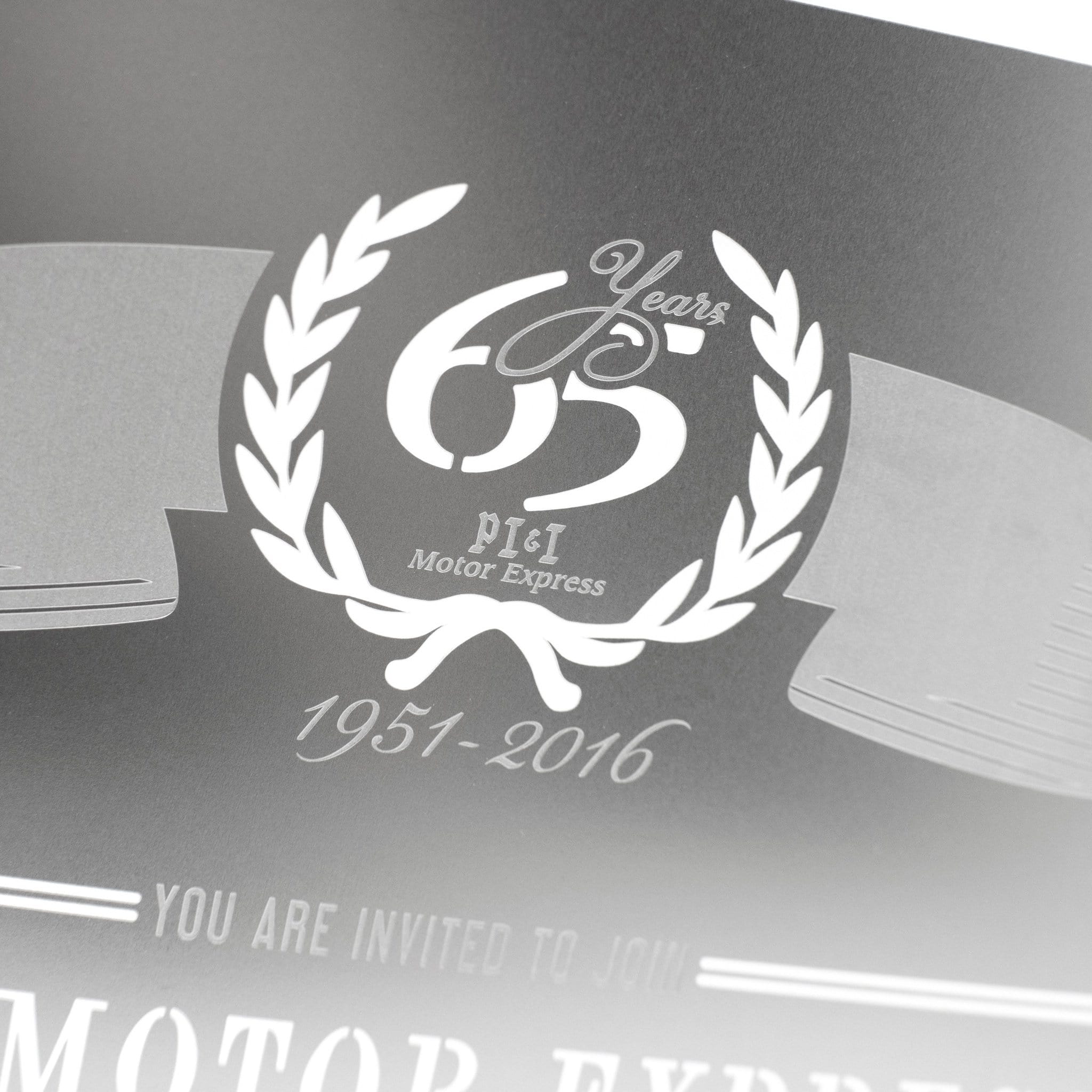 PI&I Trucking Metal Anniversary Invitation