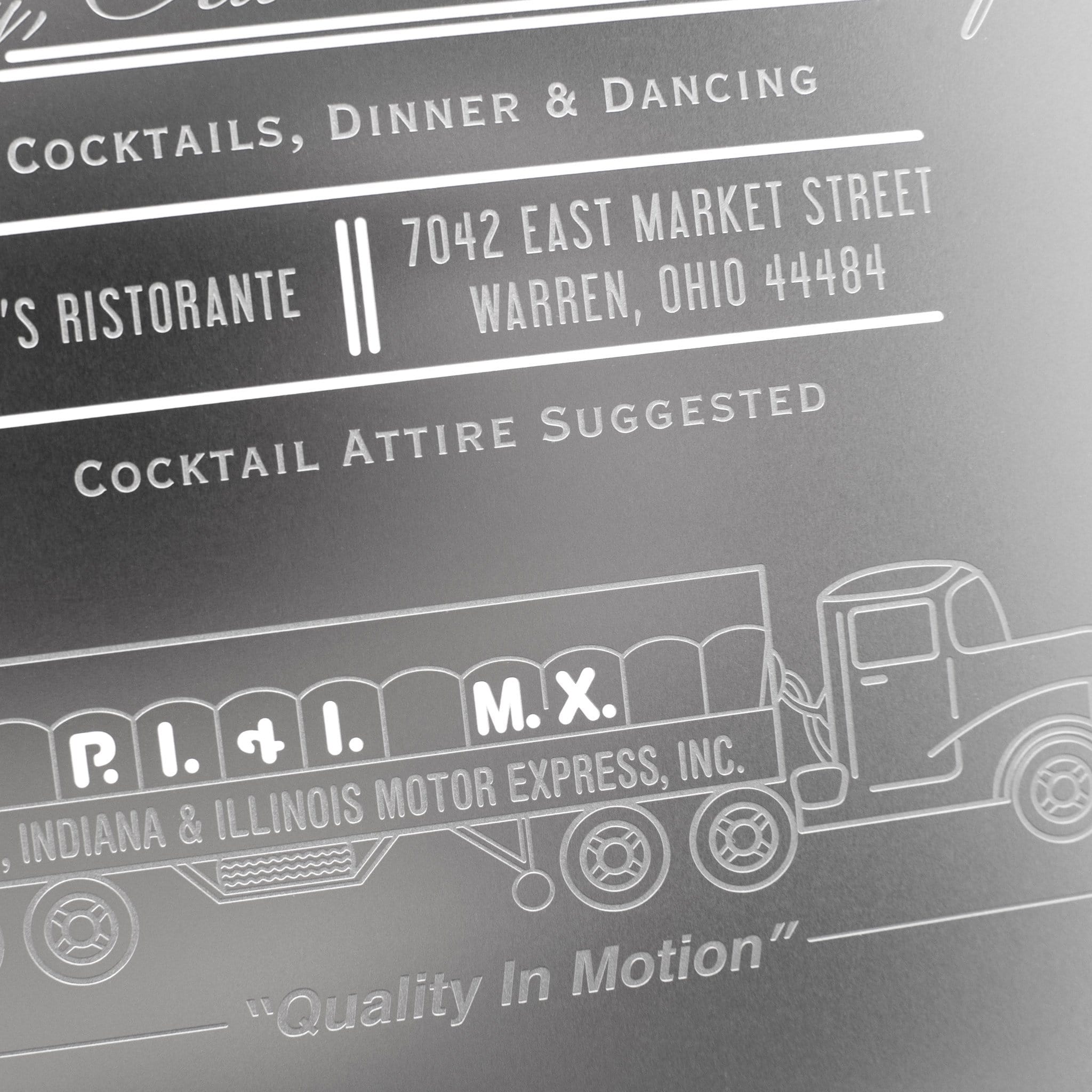 PII Trucking Metal Invitation